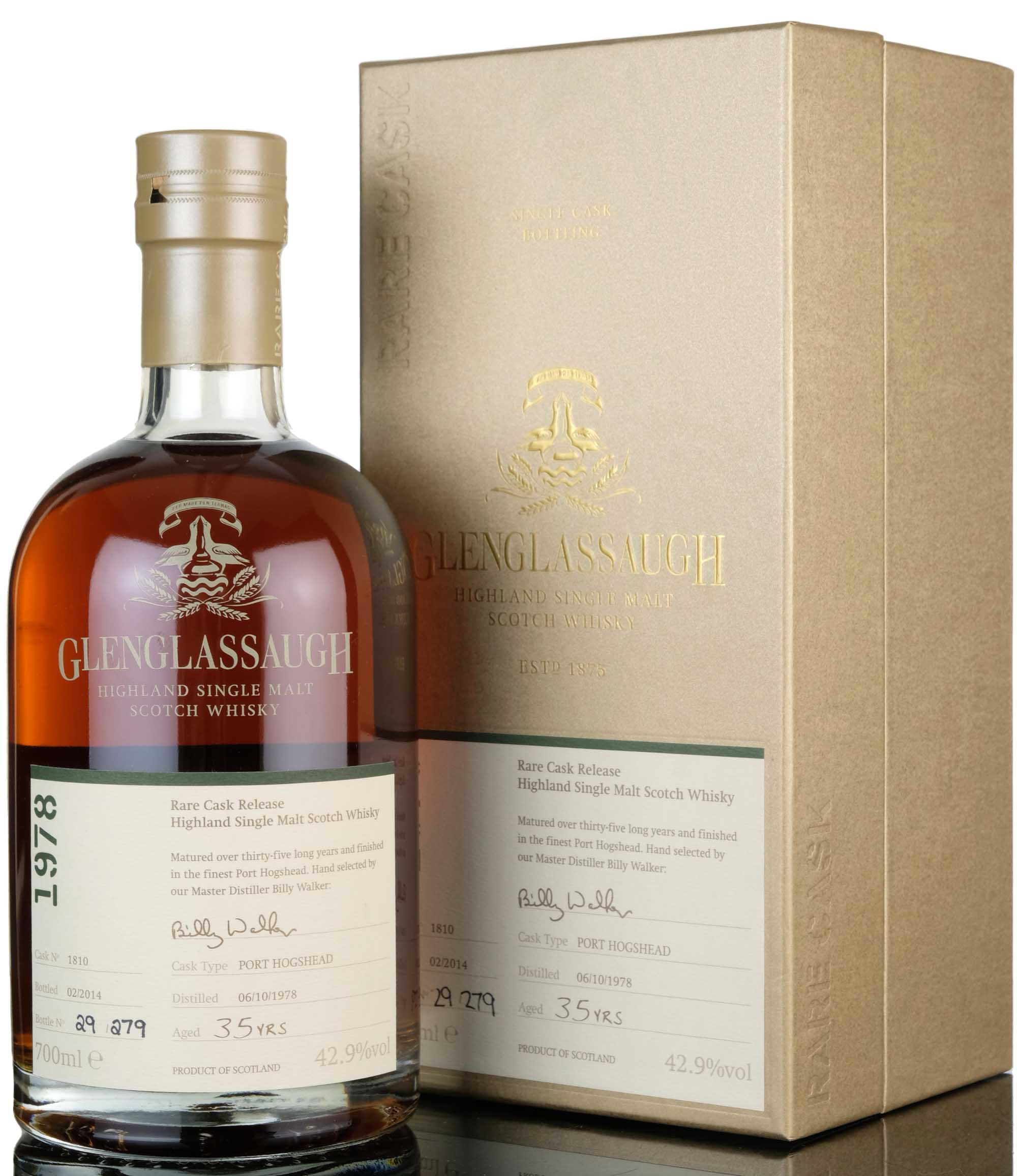 Glenglassaugh 1978-2014 - 35 Year Old - Single Cask 1810 - Rare Cask Release