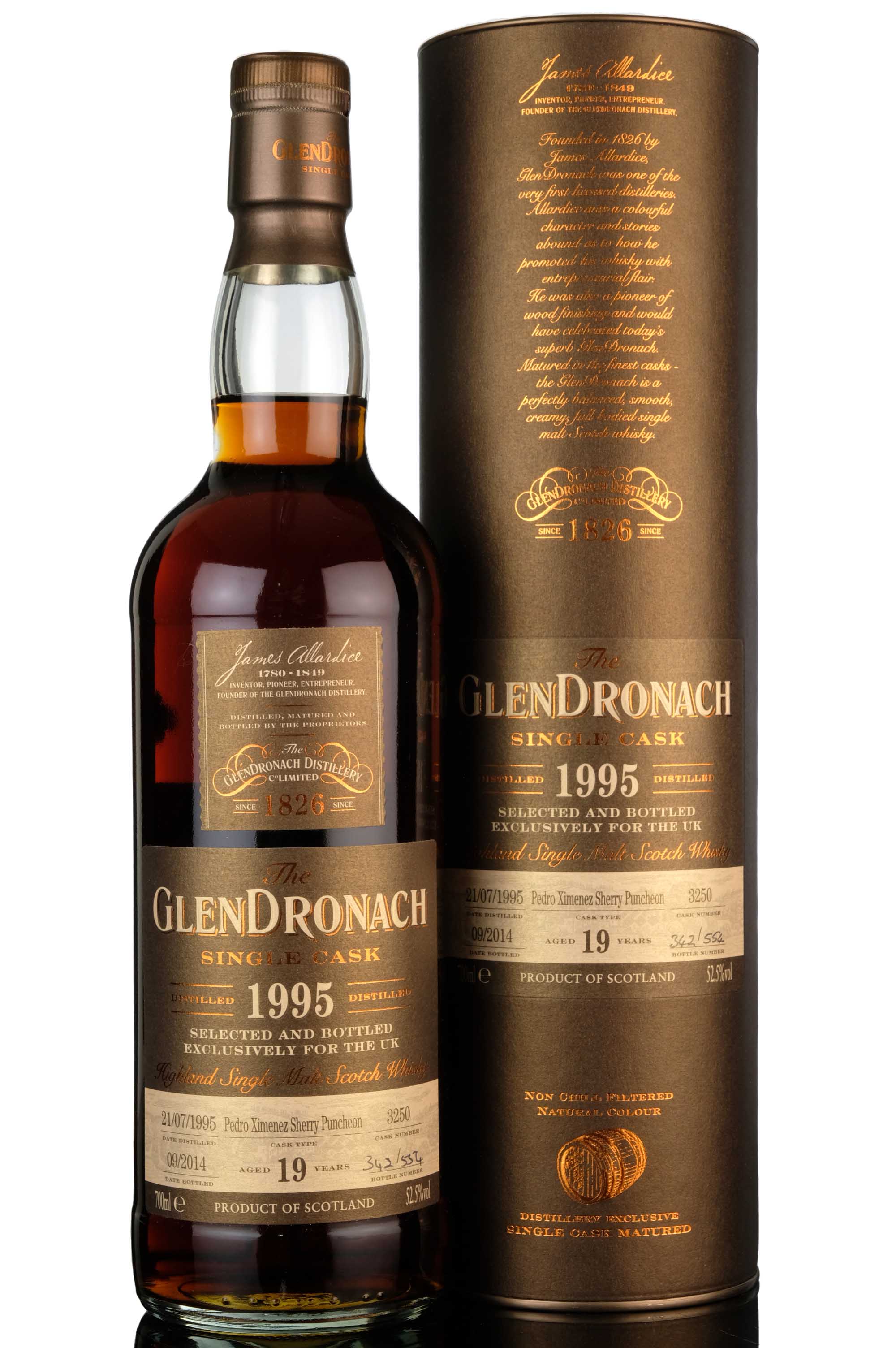 Glendronach 1995-2014 - 19 Year Old - Single Cask 3250 - UK Exclusive