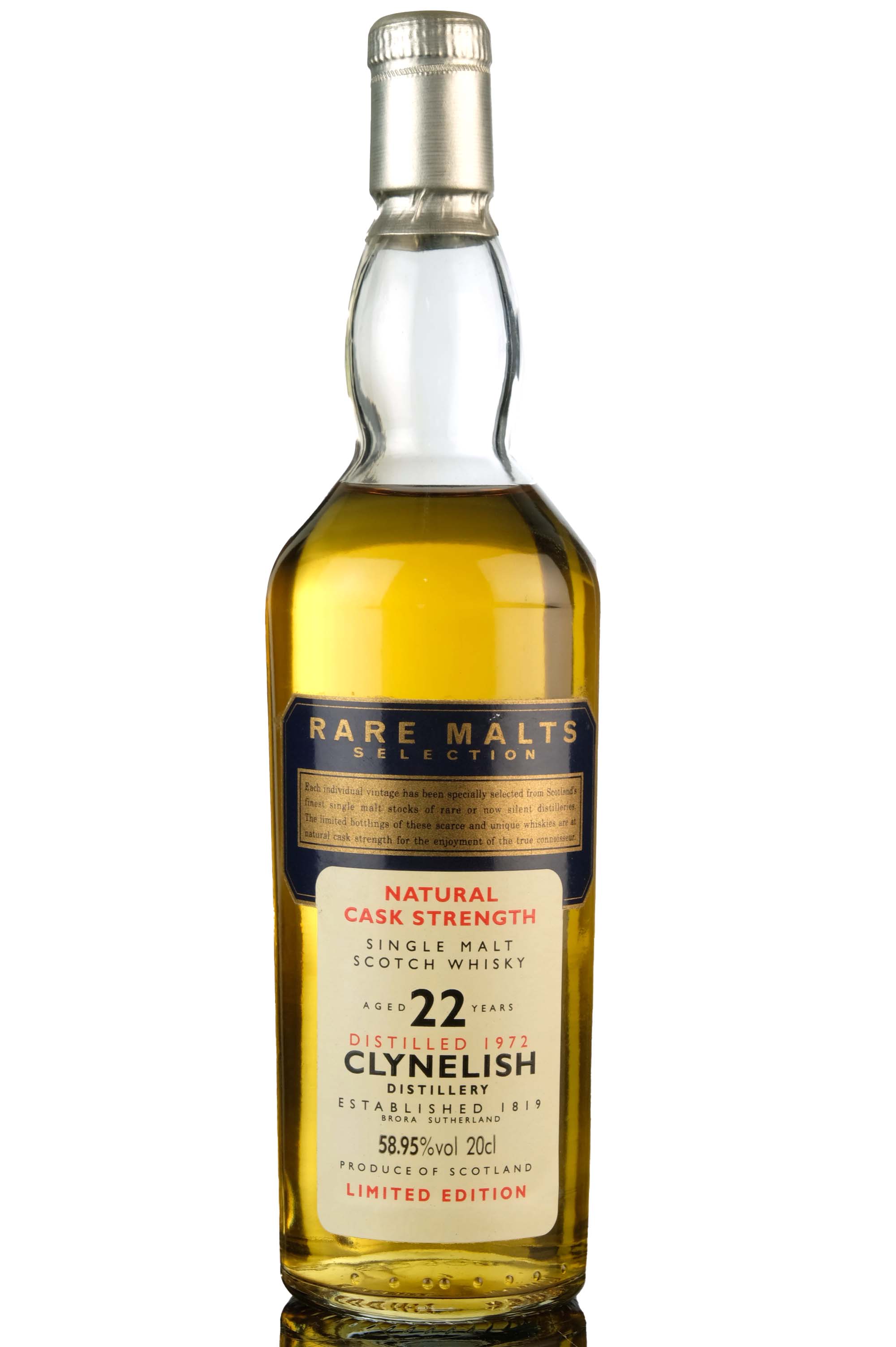 Clynelish 1972 - 22 Year Old - Rare Malts 58.95% - Quarter Bottle