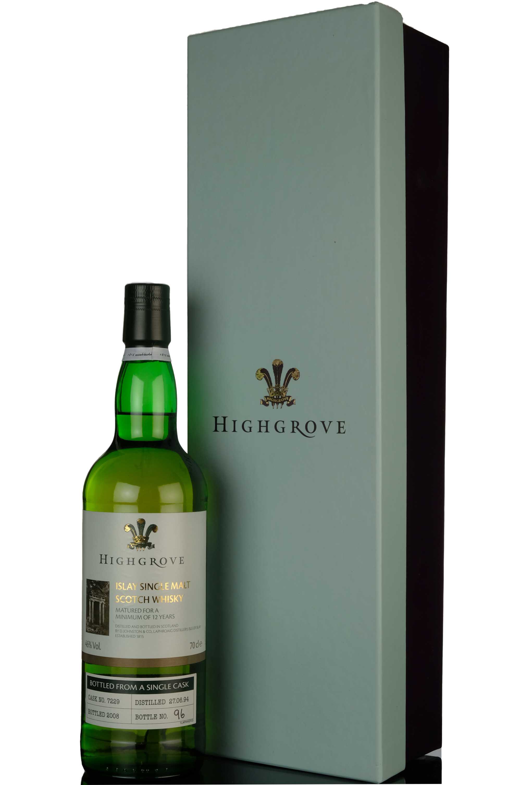 Laphroaig 1994-2008 - 12 Year Old - Highgrove - Single Cask 7229