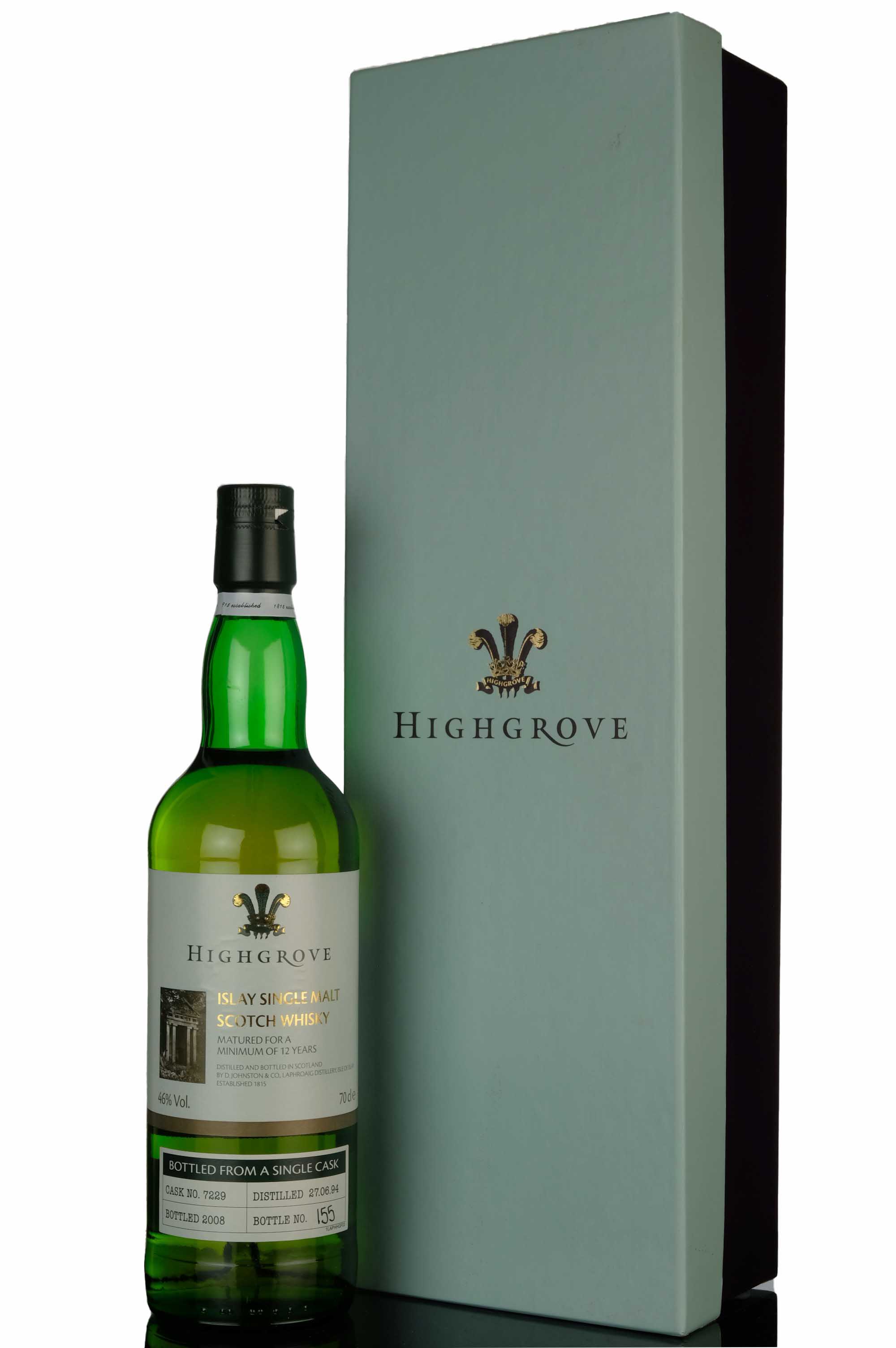 Laphroaig 1994-2008 - 12 Year Old - Highgrove - Single Cask 7229