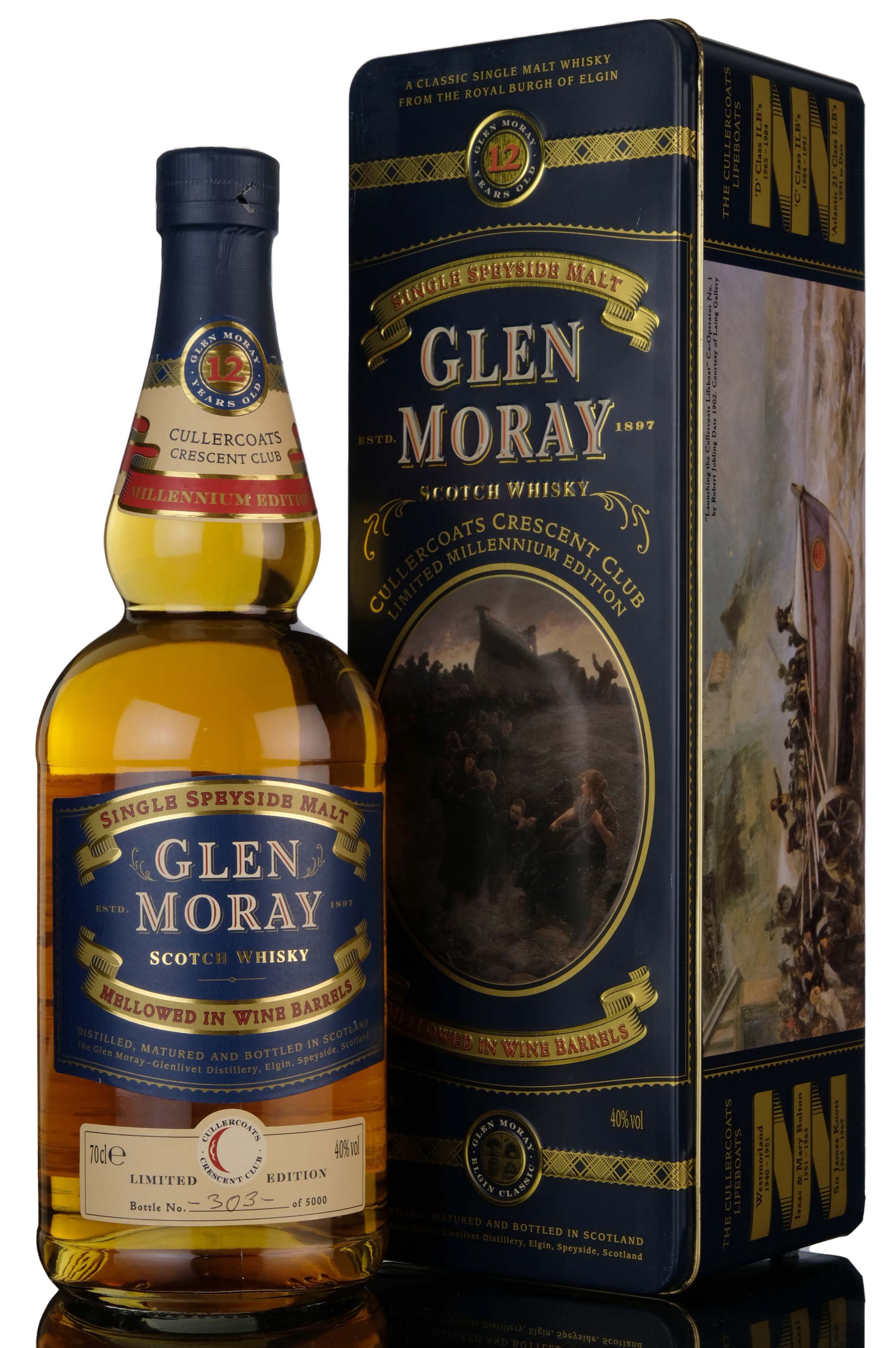 Glen Moray 12 Year Old - Millennium Edition - Cullercoats Crescent Club