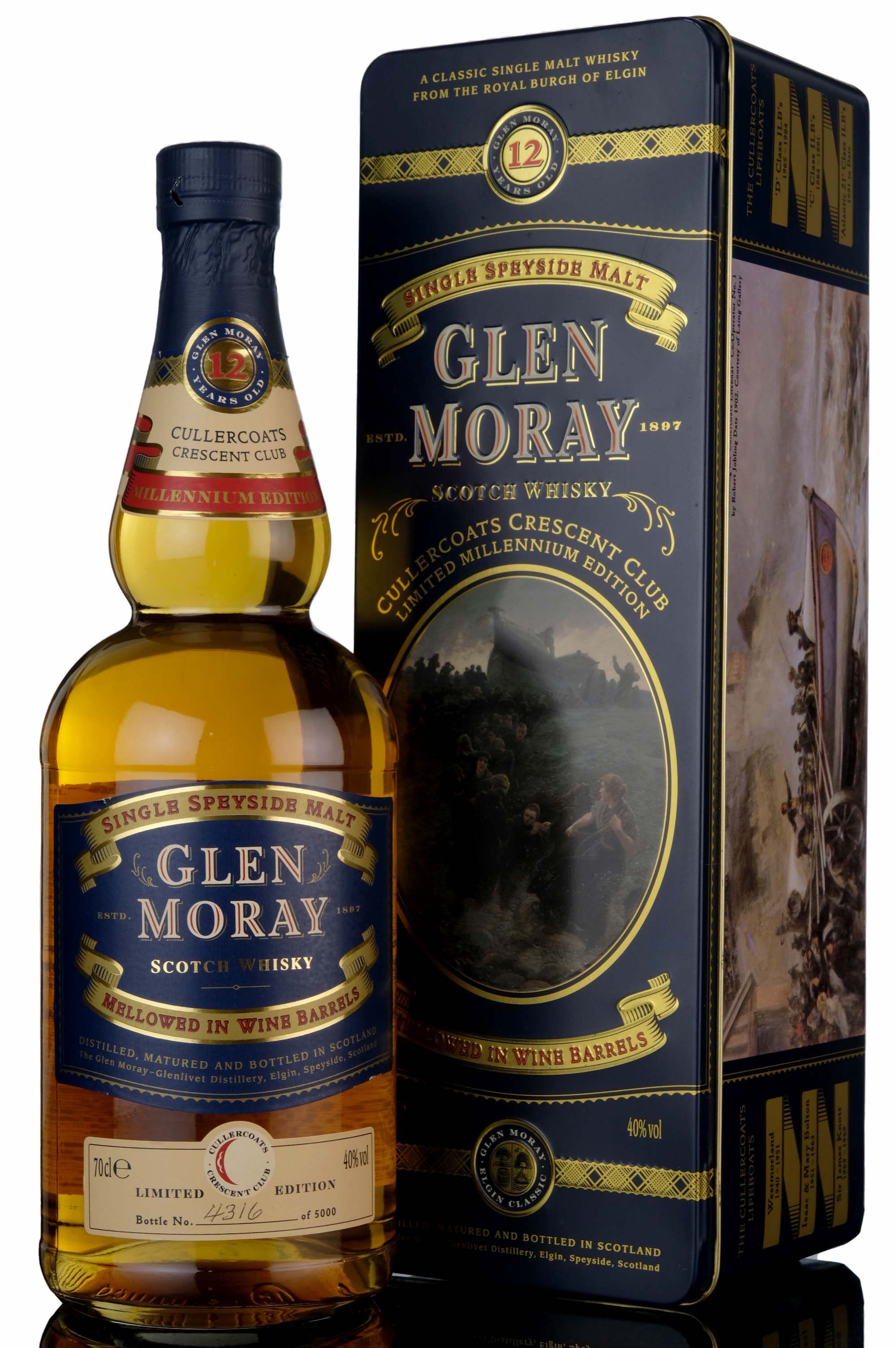 Glen Moray 12 Year Old - Millennium Edition - Cullercoats Crescent Club