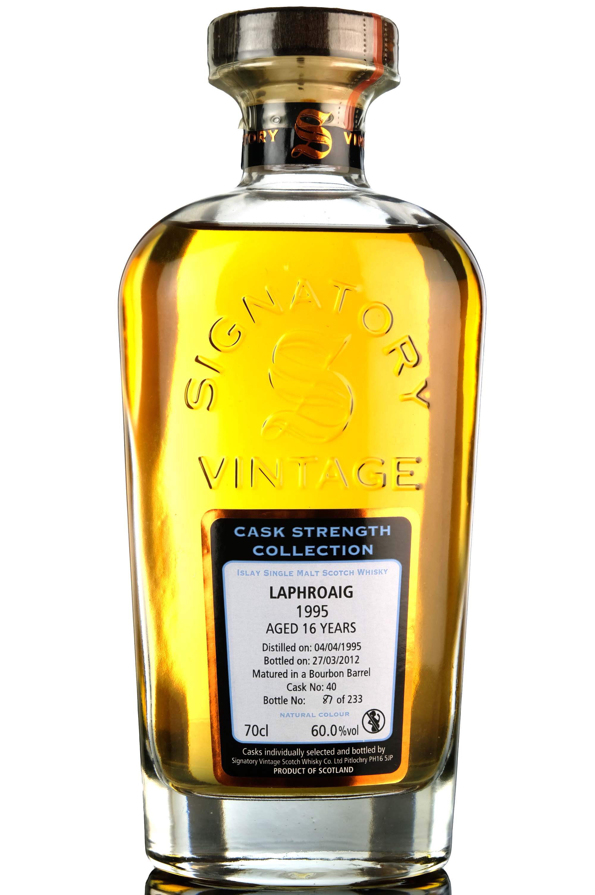 Laphroaig 1995-2012 - 16 Year Old - Signatory Vintage - Cask Strength Collection - Single 