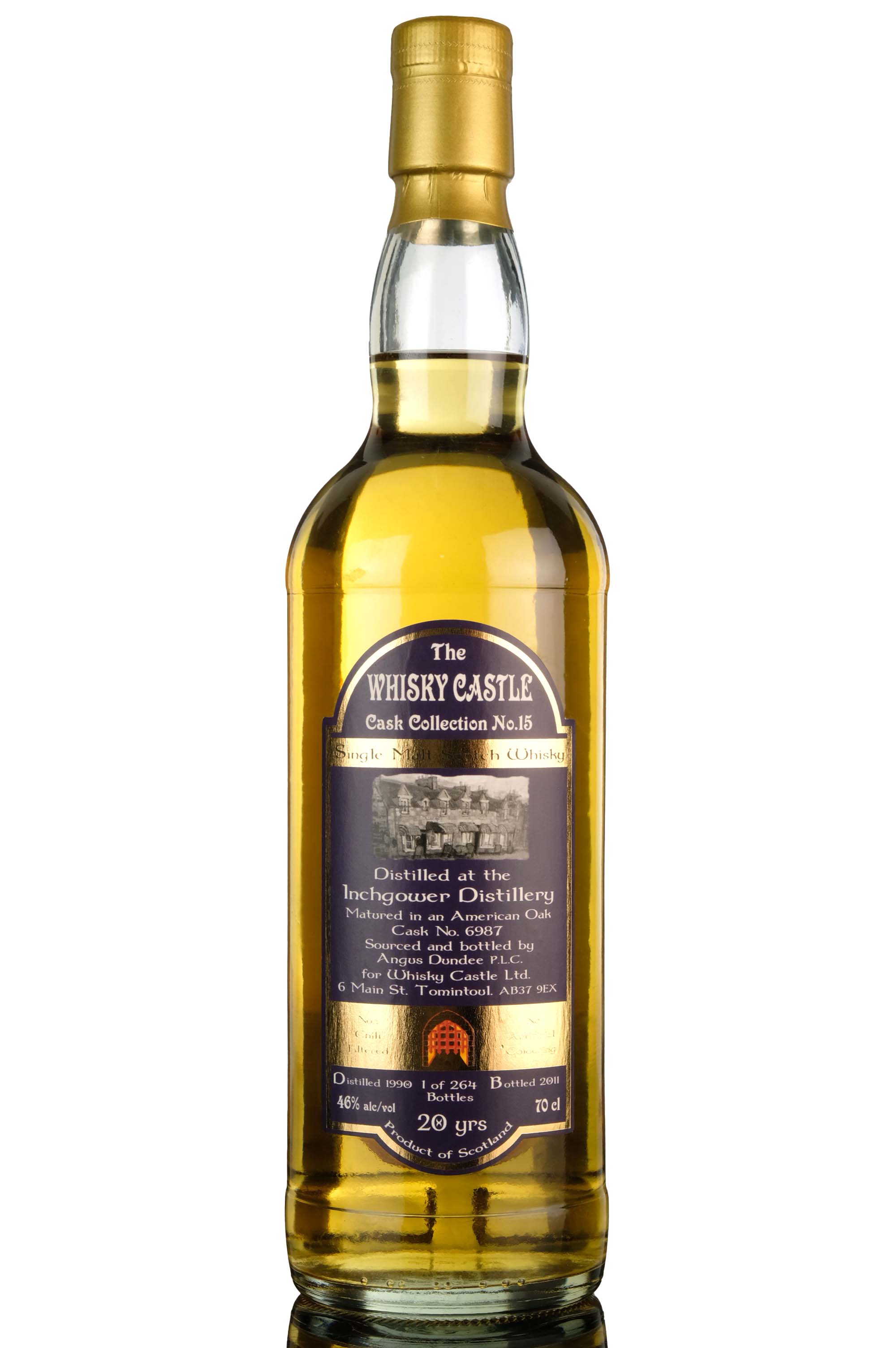 Inchgower 1990-2011 - 20 Year Old - The Whisky Castle - Single Cask 6987