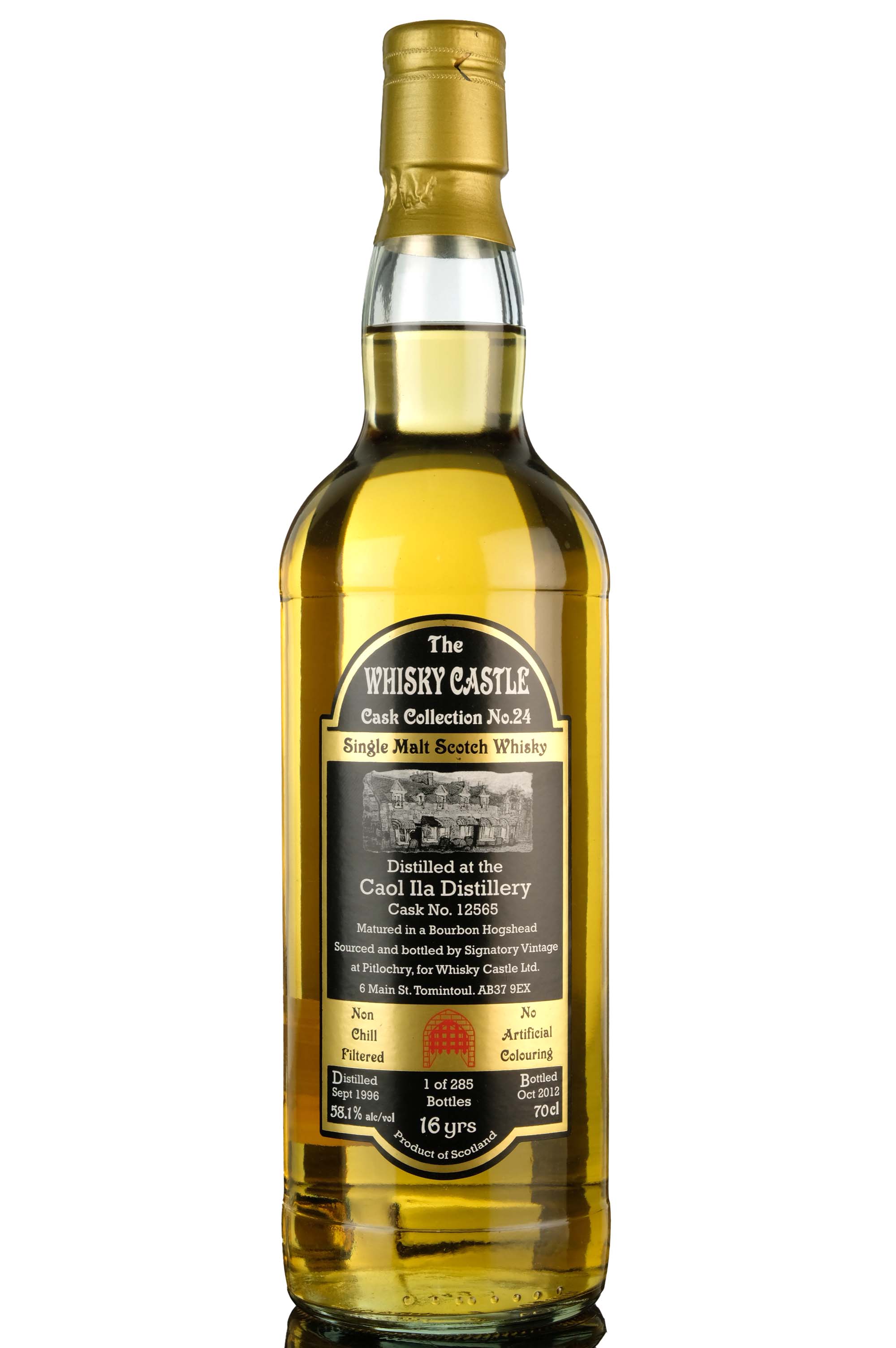 Caol Ila 1996-2012 - 16 Year Old - The Whisky Castle - Single Cask 12565