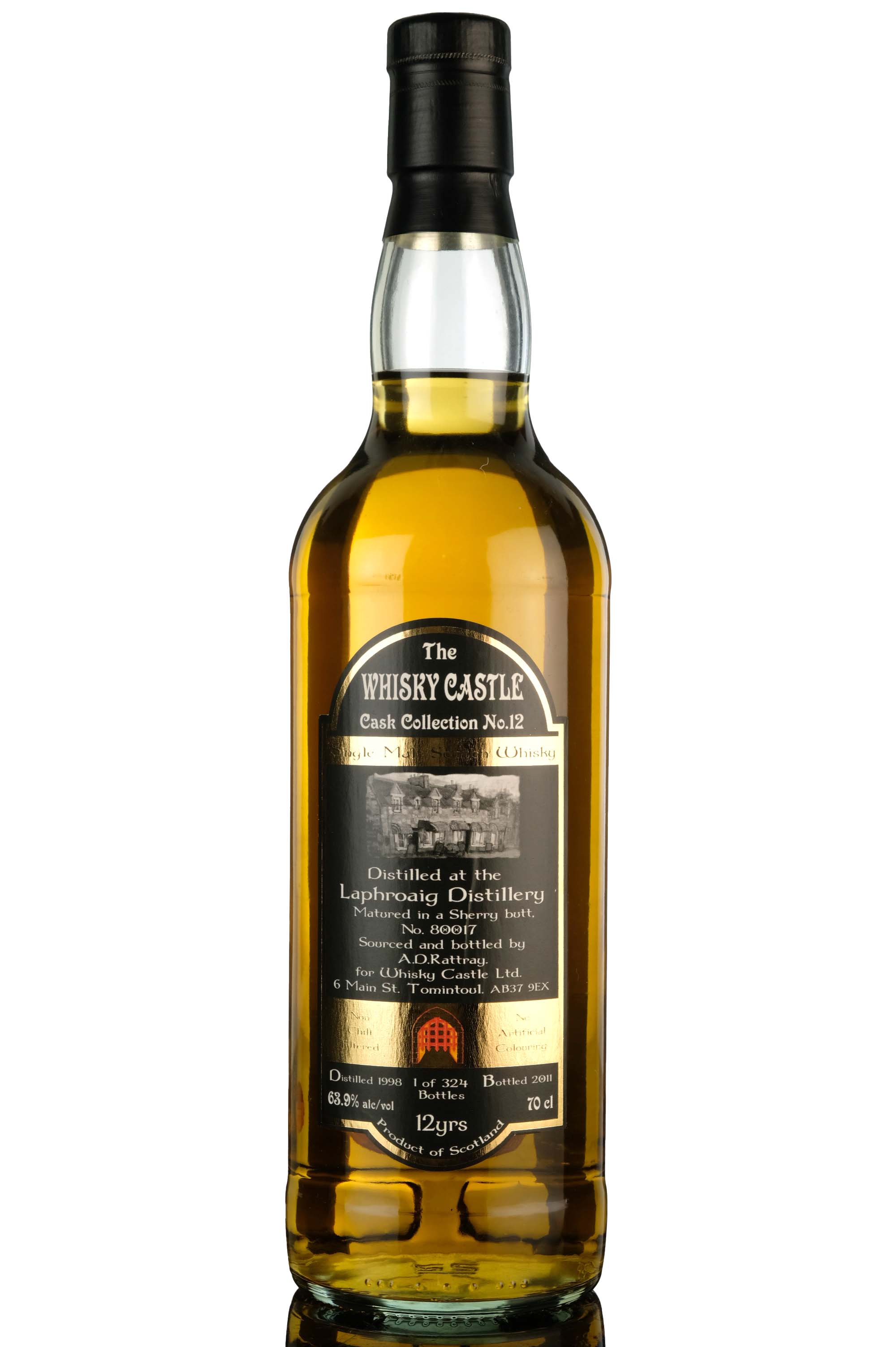 Laphroaig 1998-2011 - 12 Year Old - The Whisky Castle - Single Cask 80017
