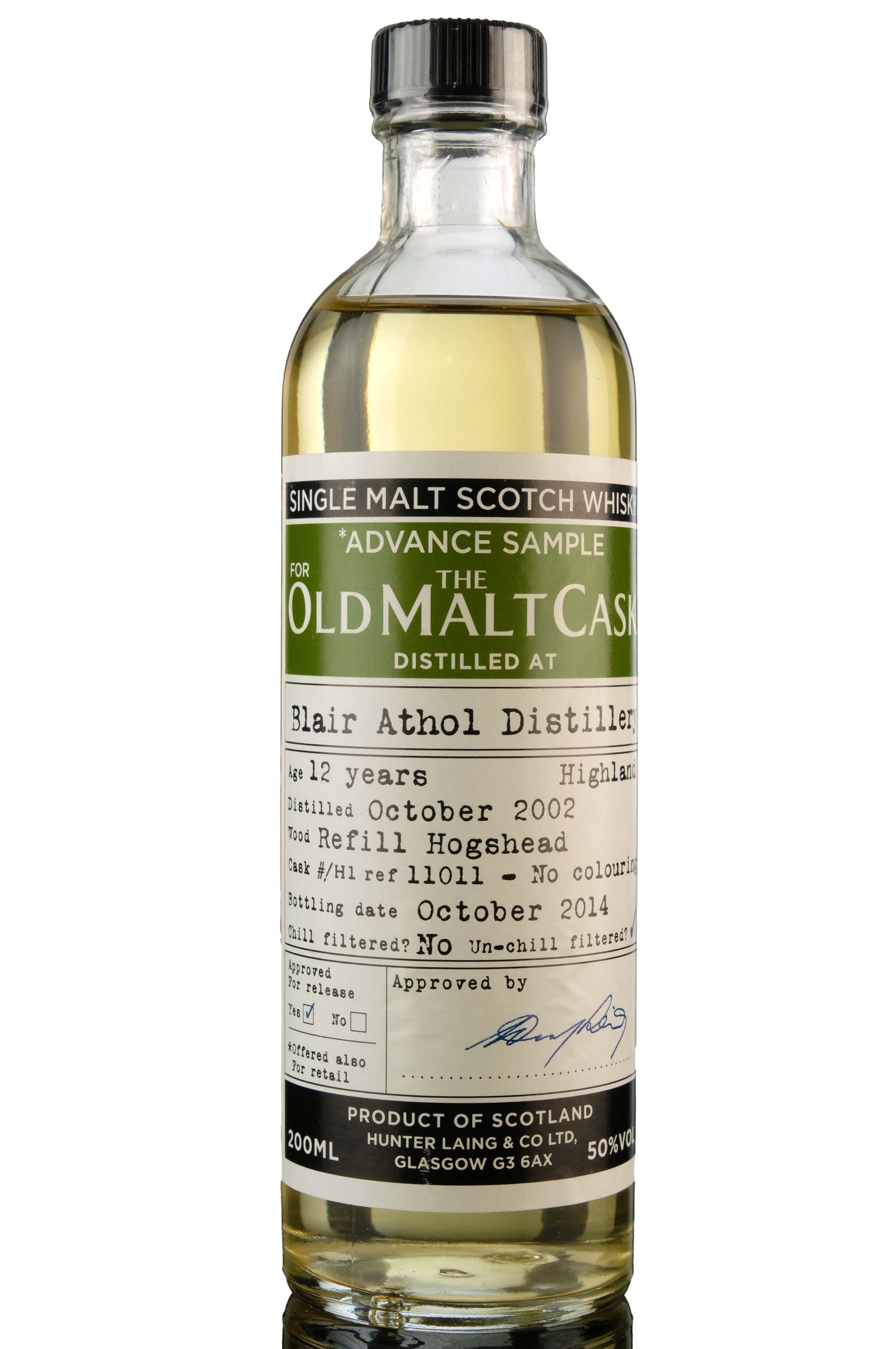 Blair Athol 2002-2014 - 12 Year Old - Hunter Laing - Old Malt Cask - Advance Sample