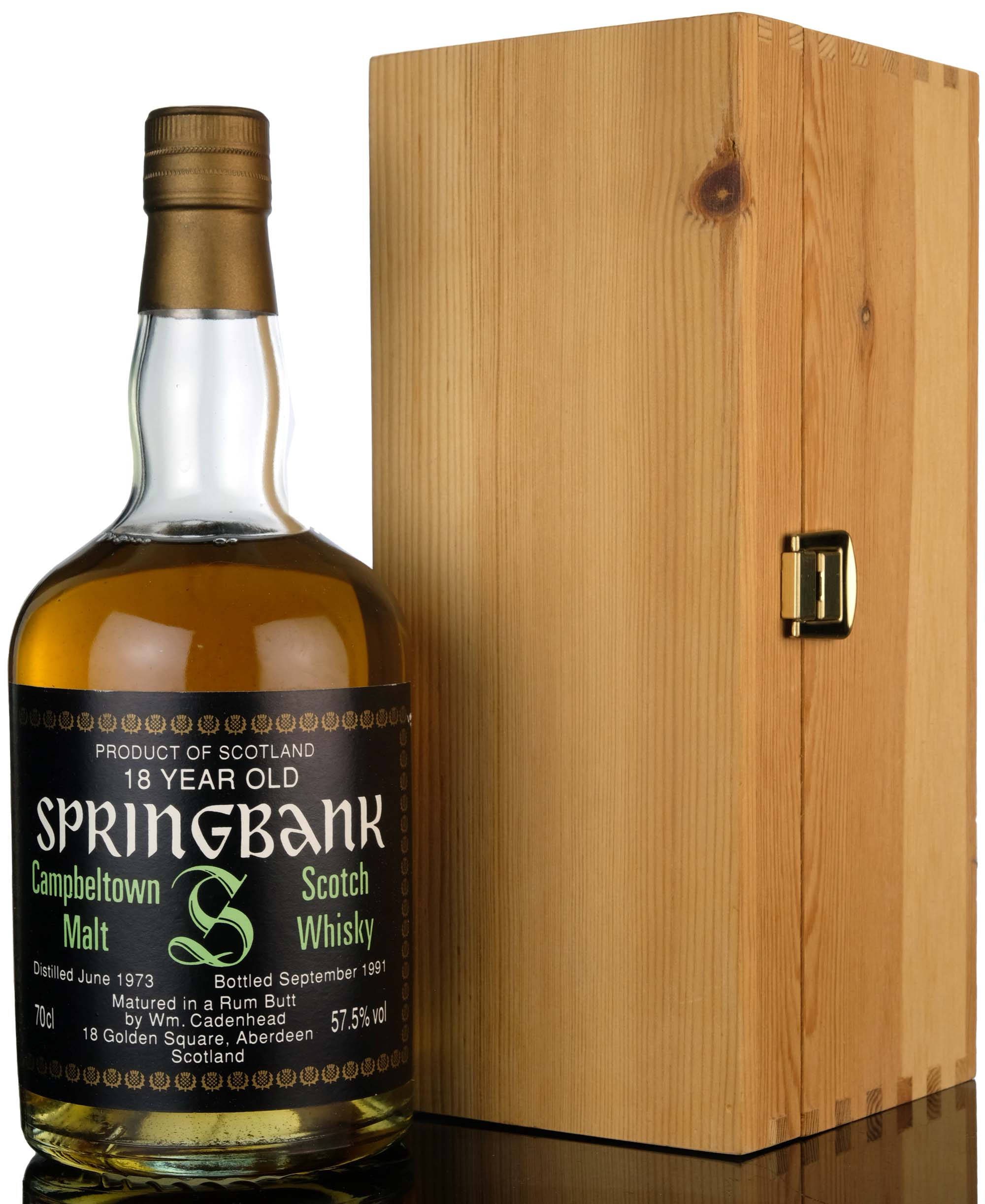 Springbank 1973-1991 - 18 Year Old - Cadenheads Rum Butt - 57.5%