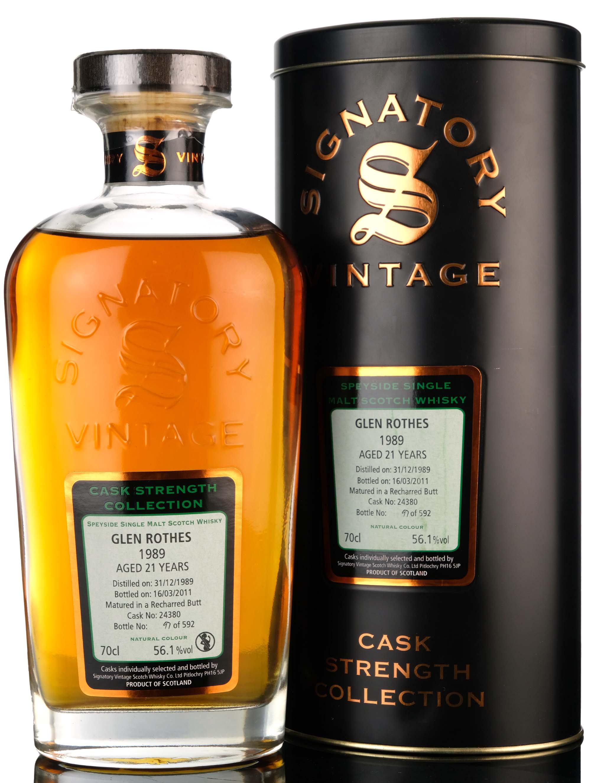 Glenrothes 1989-2001 - 21 Year Old - Signatory Vintage - Cask Strength Collection - Single