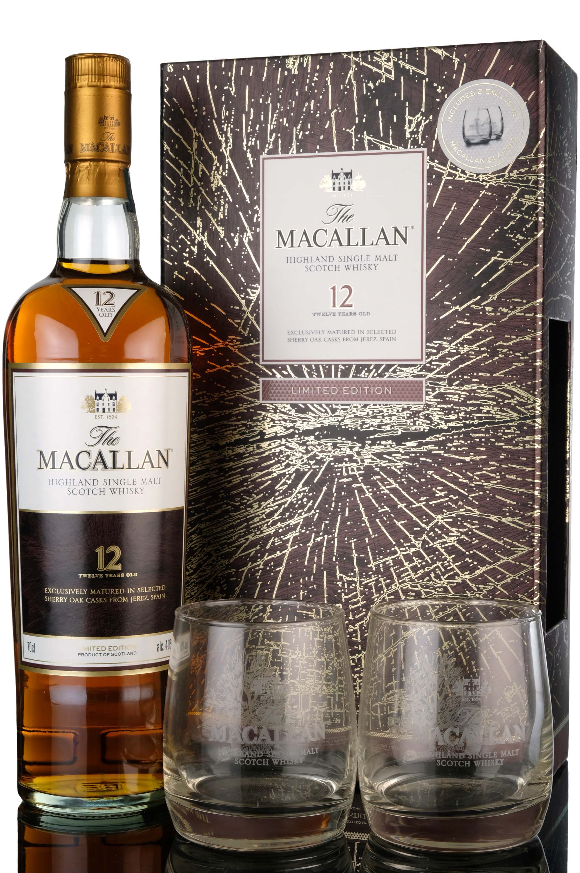 Macallan 12 Year Old - Sherry Cask - Limited Edition - Presentation Set