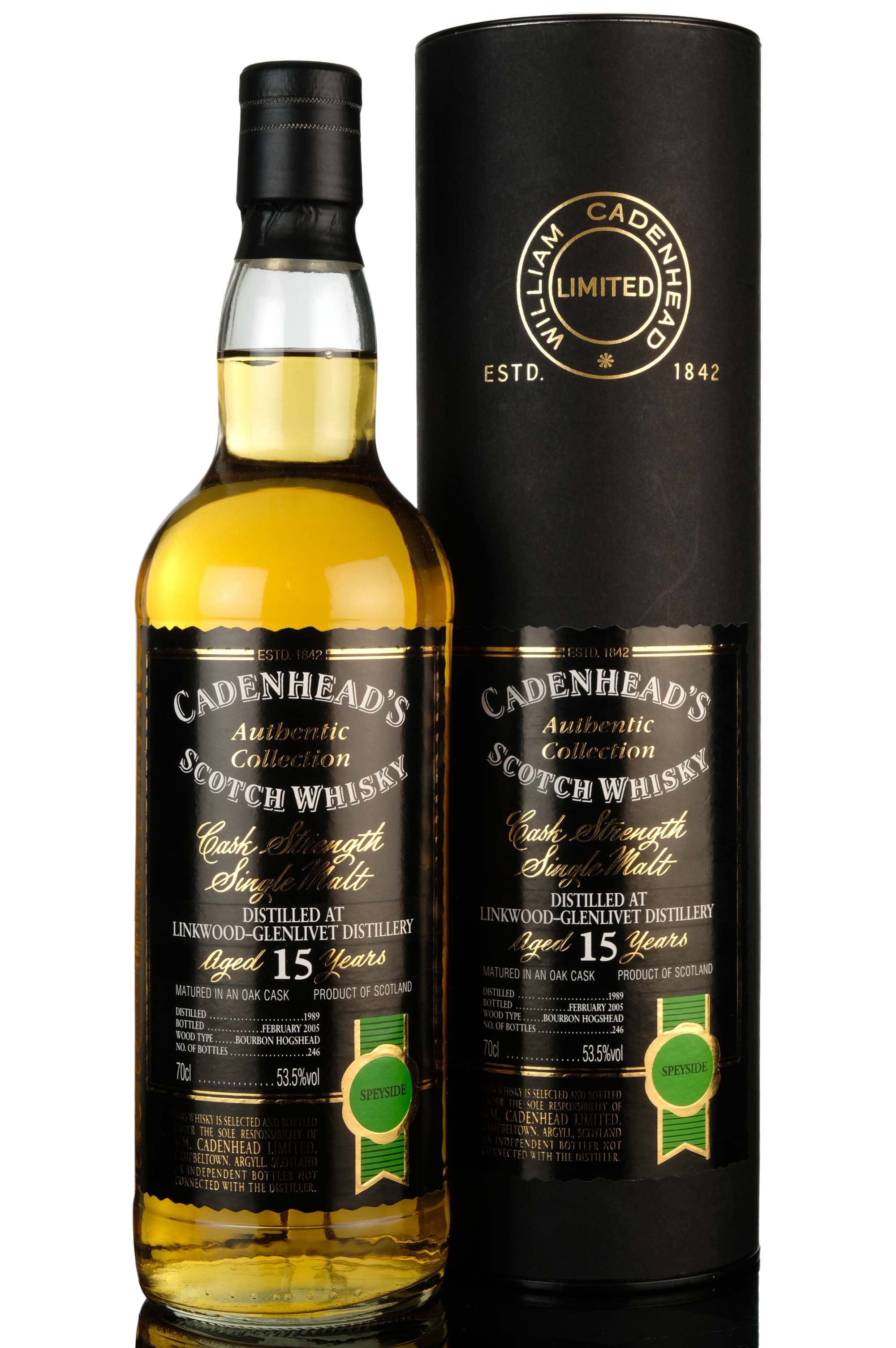 Linkwood 1989-2005 - 15 Year Old - Cadenheads Authentic Collection