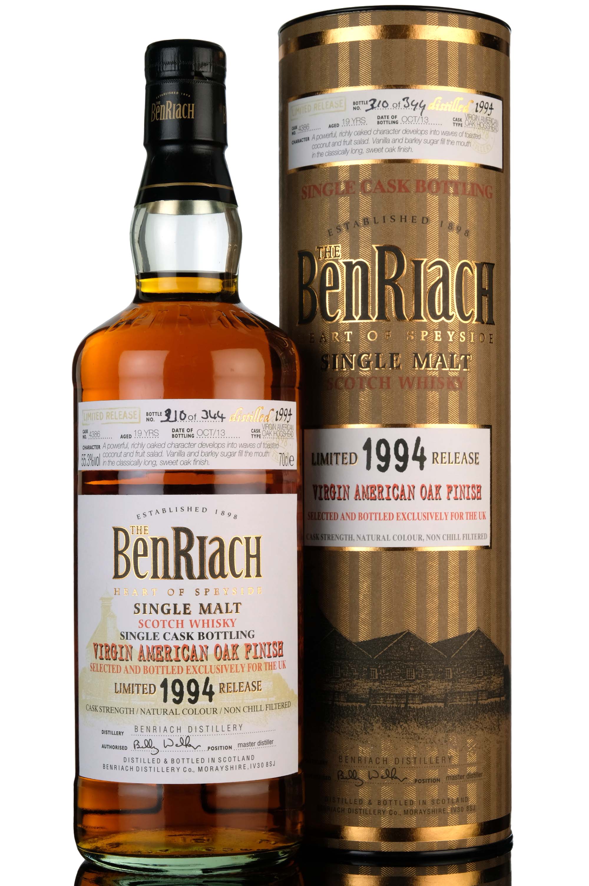 Benriach 1994-2013 - 19 Year Old - Single Cask 4386 - UK Exclusive