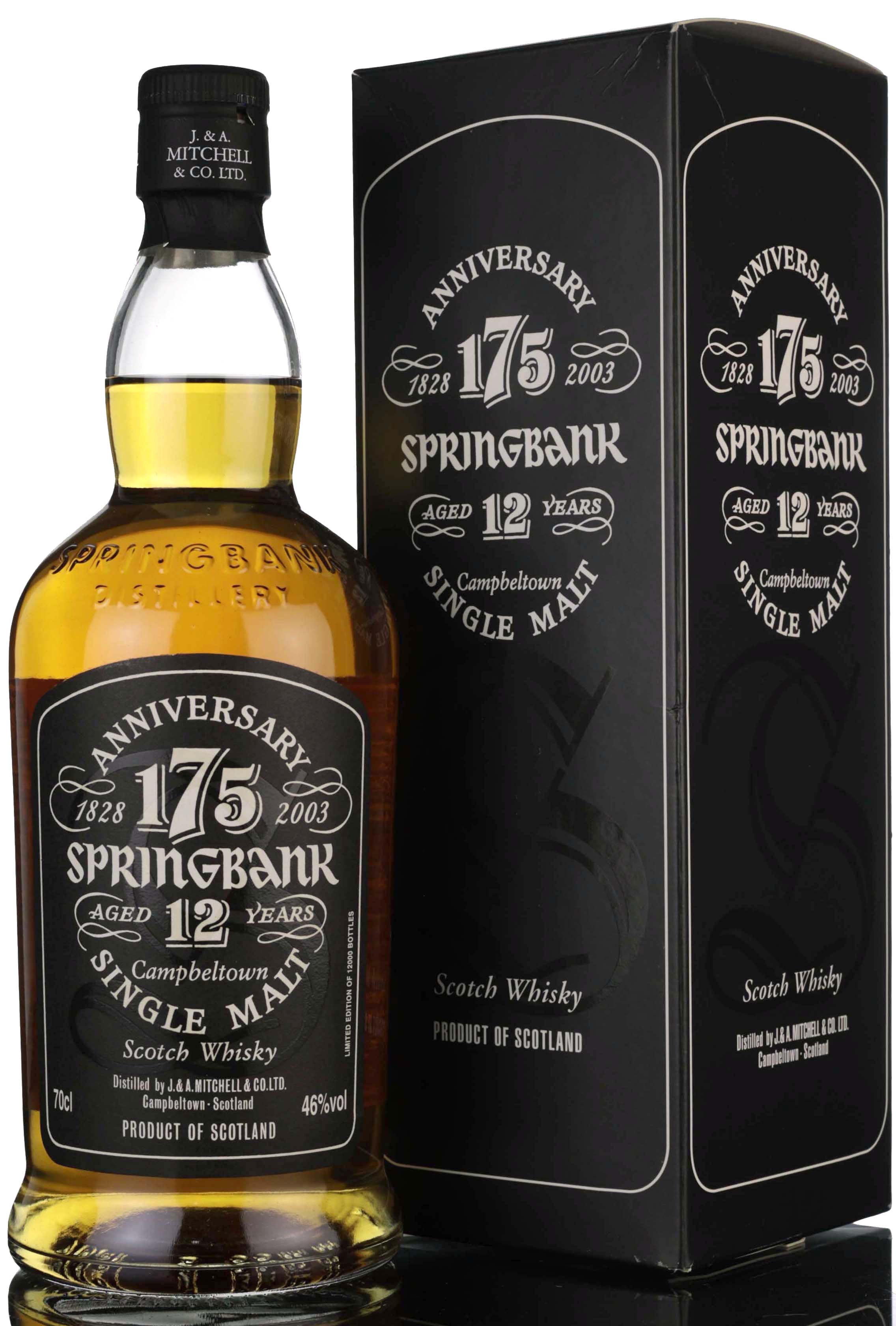 Springbank 12 Year Old - 175th Anniversary 1828-2003