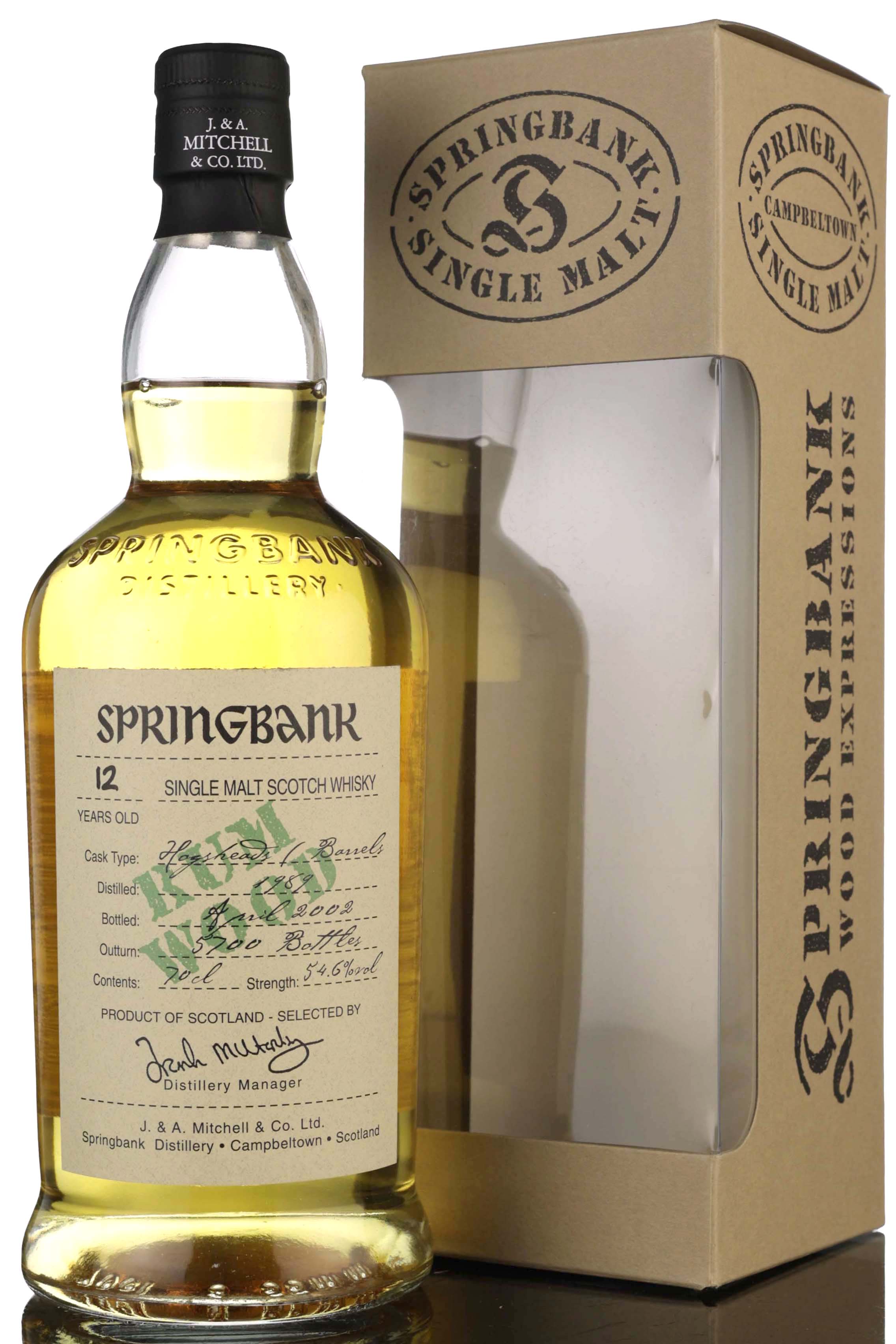 Springbank 1989-2002 - 12 Year Old - Rum Wood