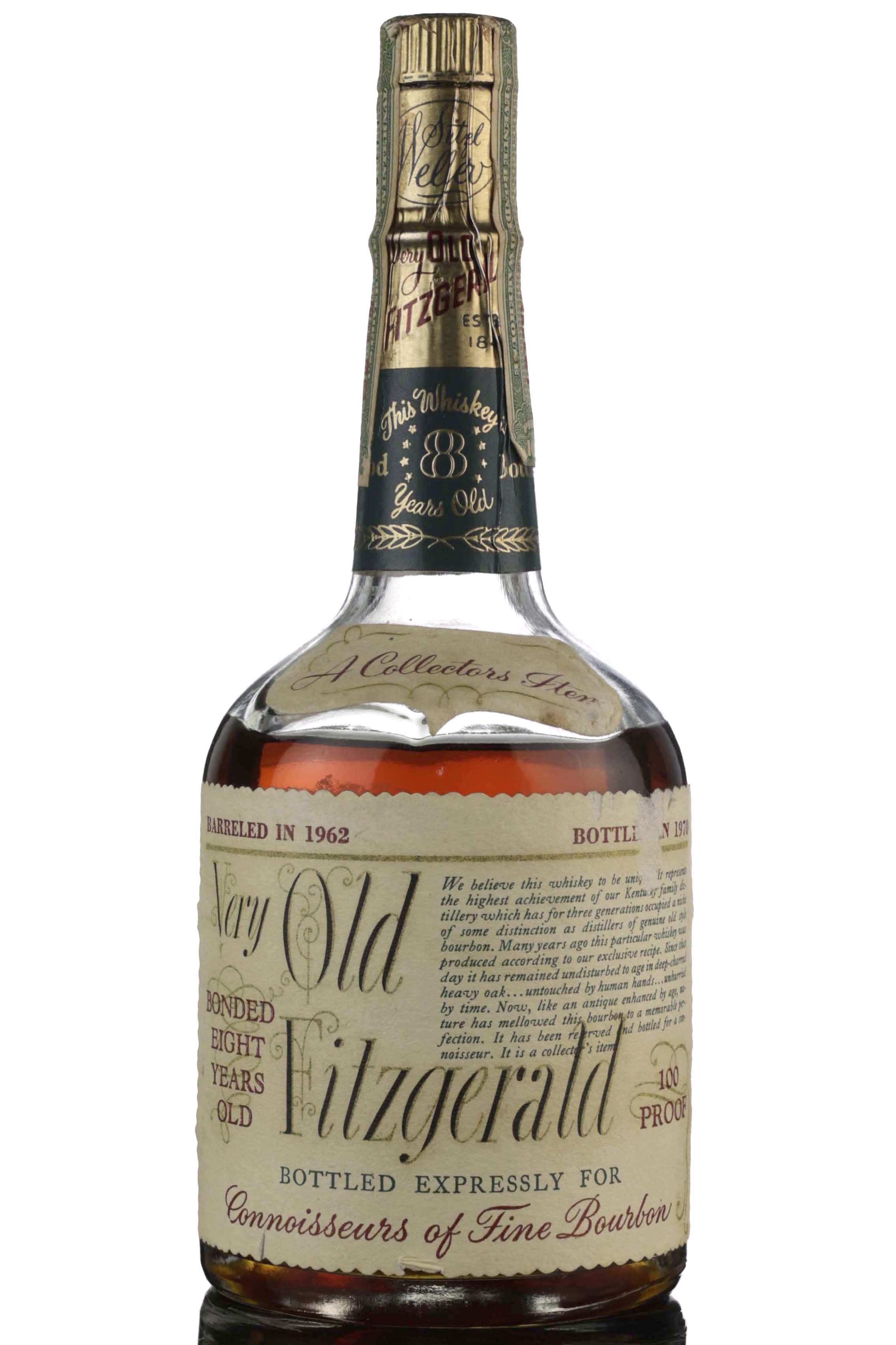 Very Old Fitzgerald 1962-1970 - 8 Year Old - 100 Proof - Quarter Bottle