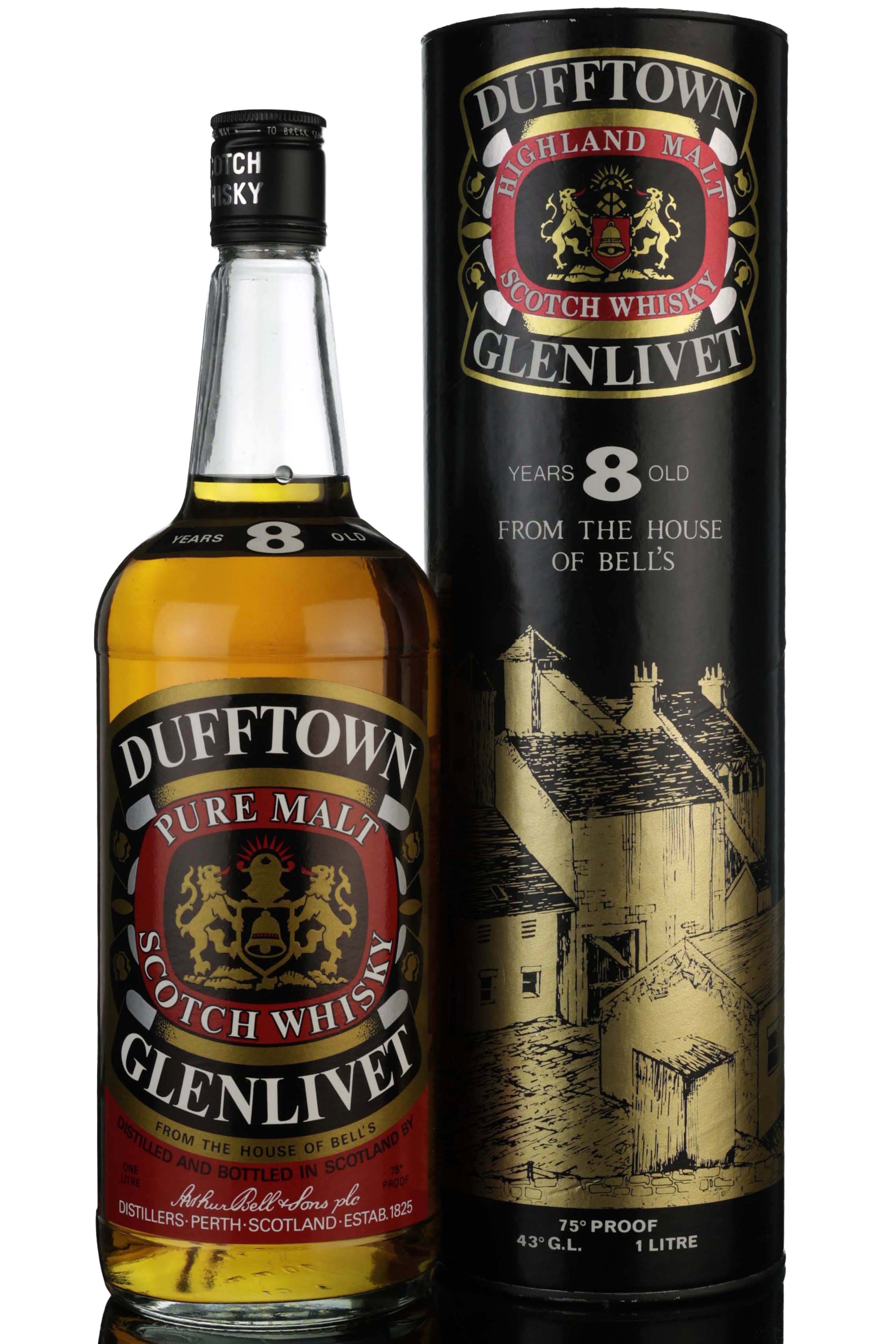 Dufftown 8 Year Old - 1970s - 1 Litre