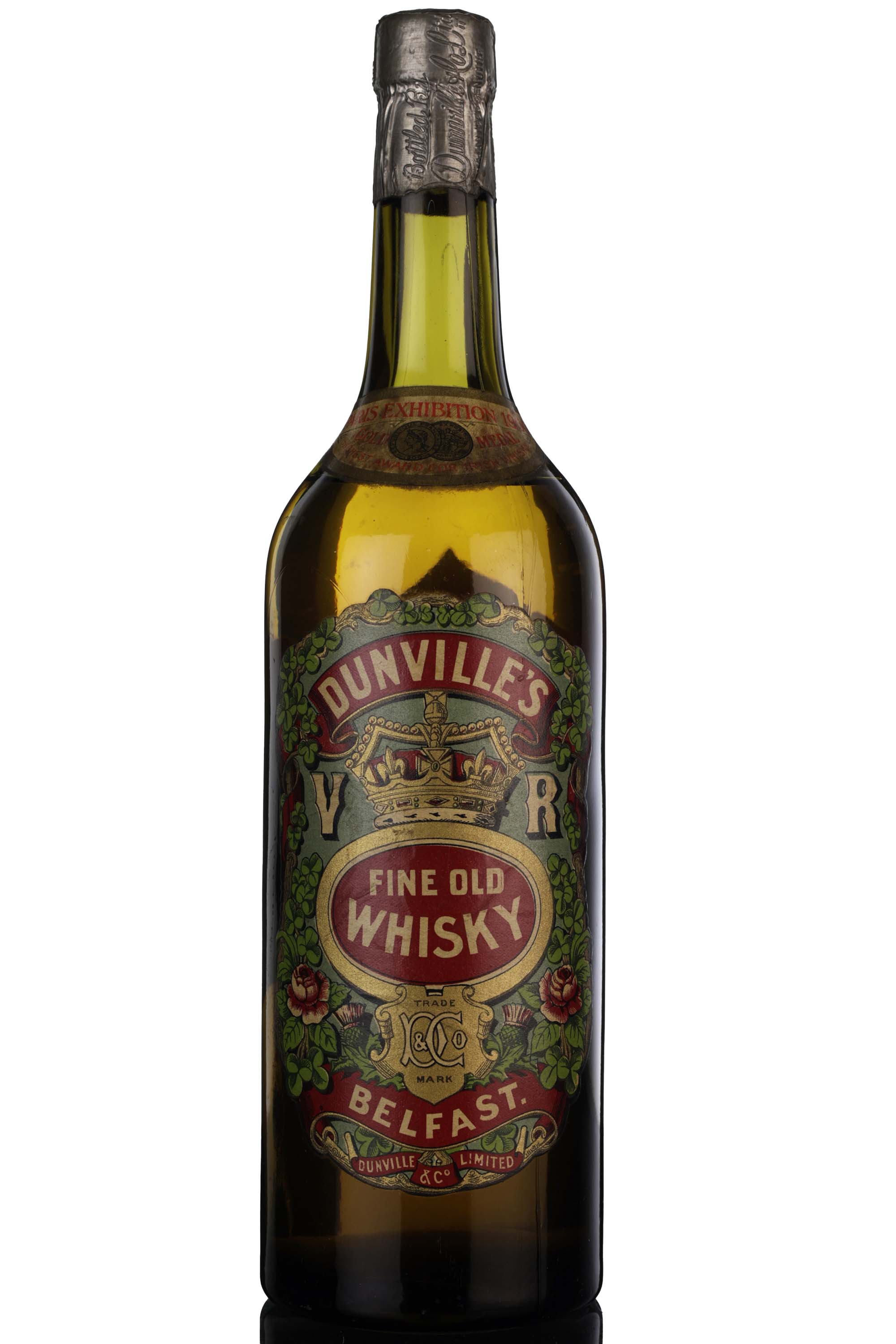Dunvilles VR Fine Old Irish Whisky - Circa 1910s