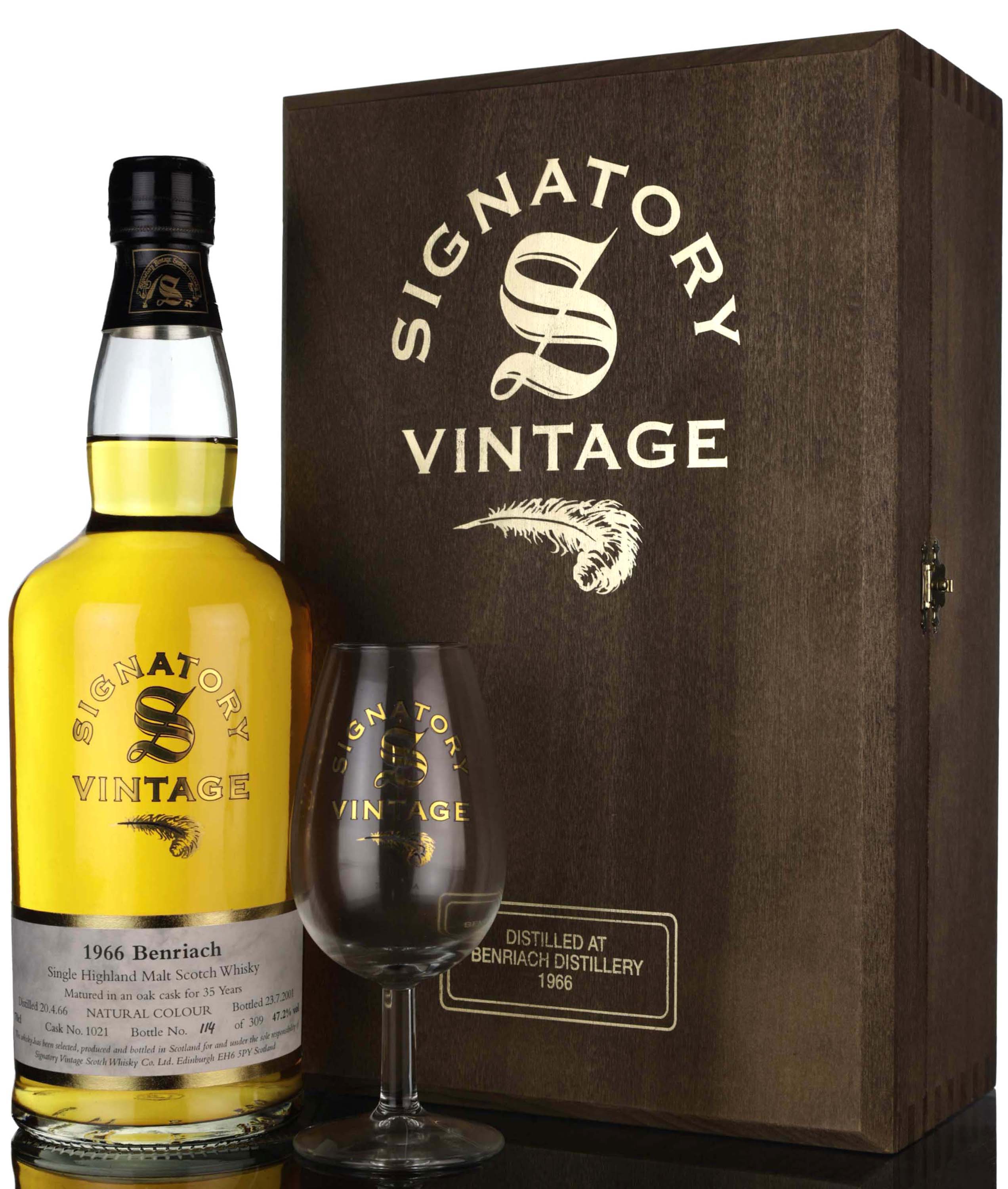 Benriach 1966-2001 - 35 Year Old - Signatory Vintage - Single Cask 1021