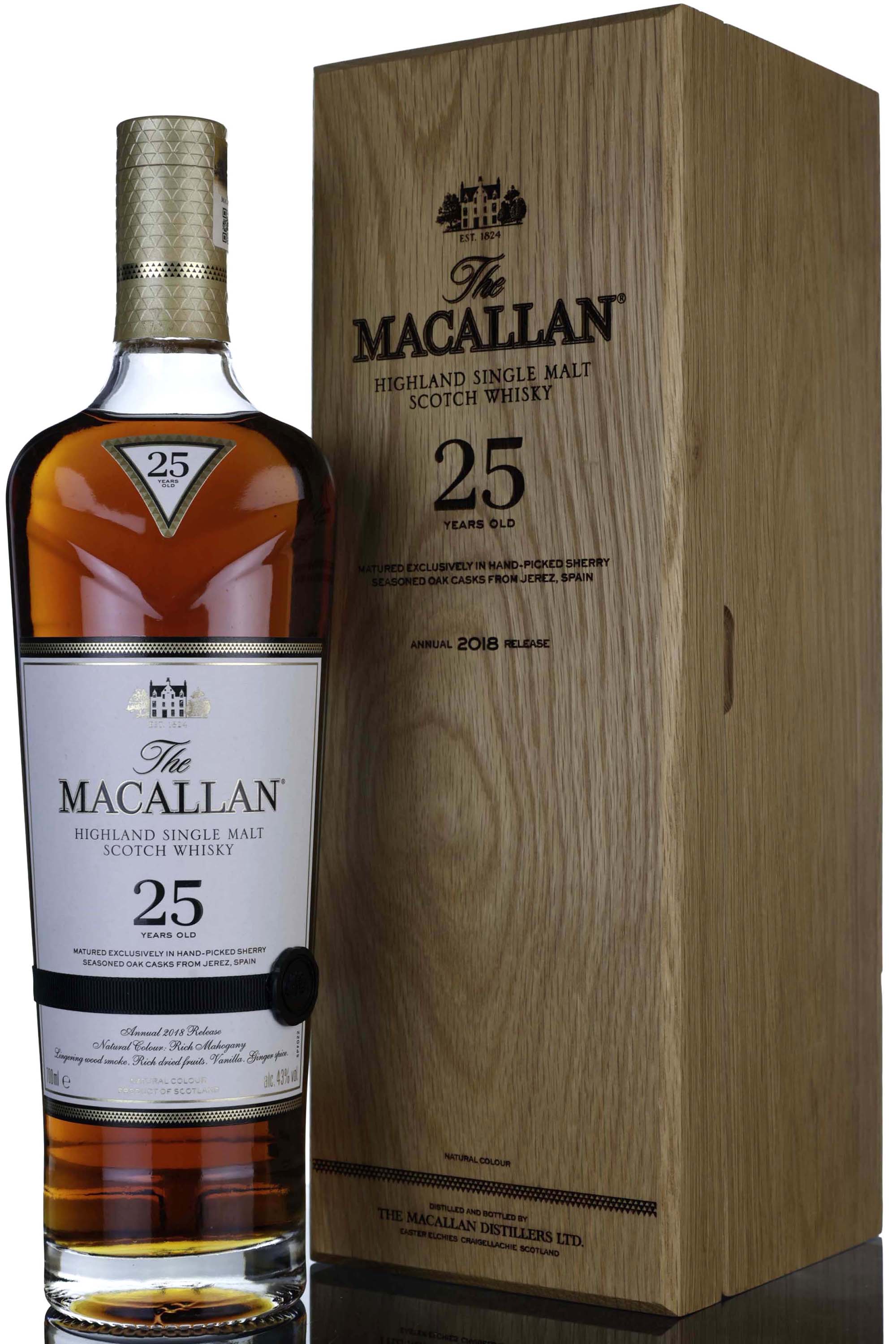 Macallan 25 Year Old - Sherry Cask - 2018 Release
