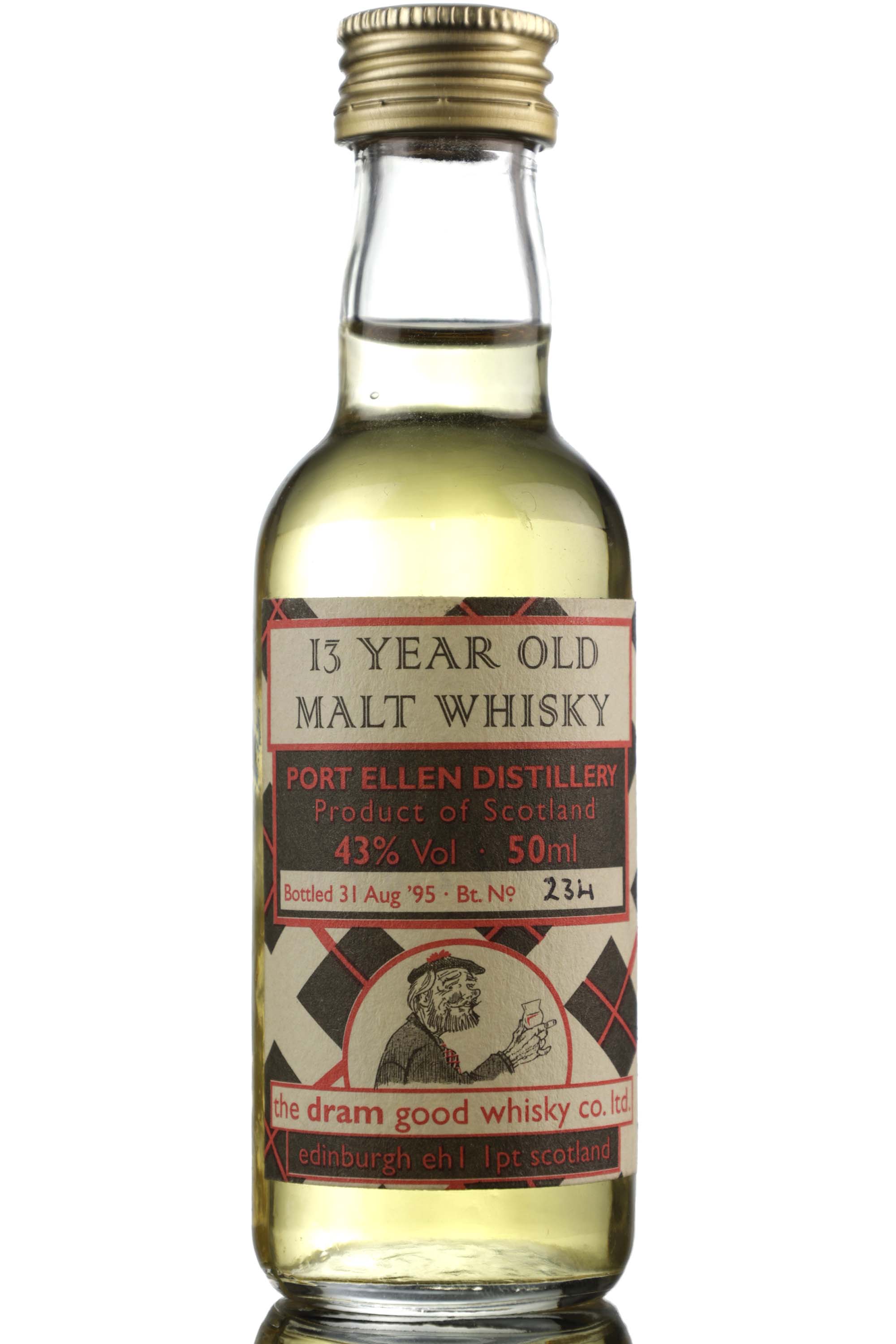 Port Ellen 13 Year Old - The Dram Good Whisky Co - 1995 Release - Miniature