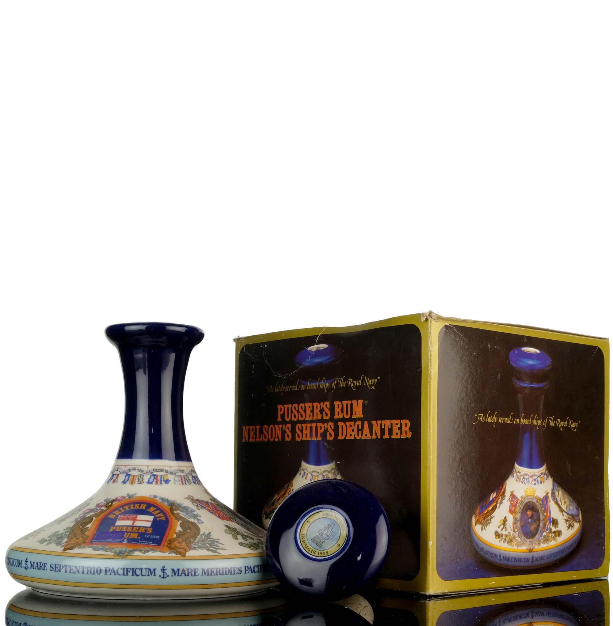 Pussers British Navy Rum - The Nelson Ships Ceramic Decanter - 1 Litre