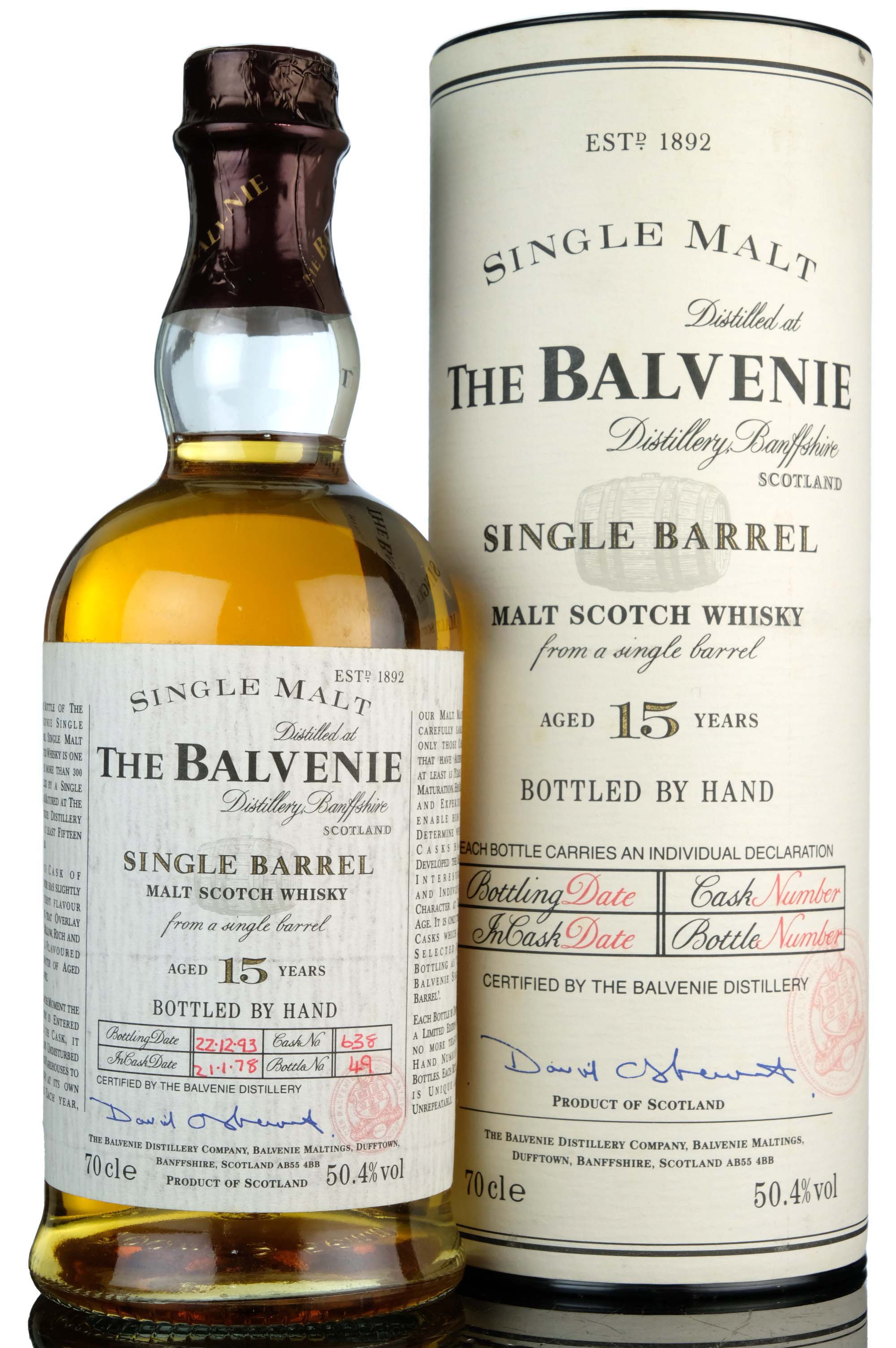 Balvenie 1978-1993 - 15 Year Old - Single Barrel 638