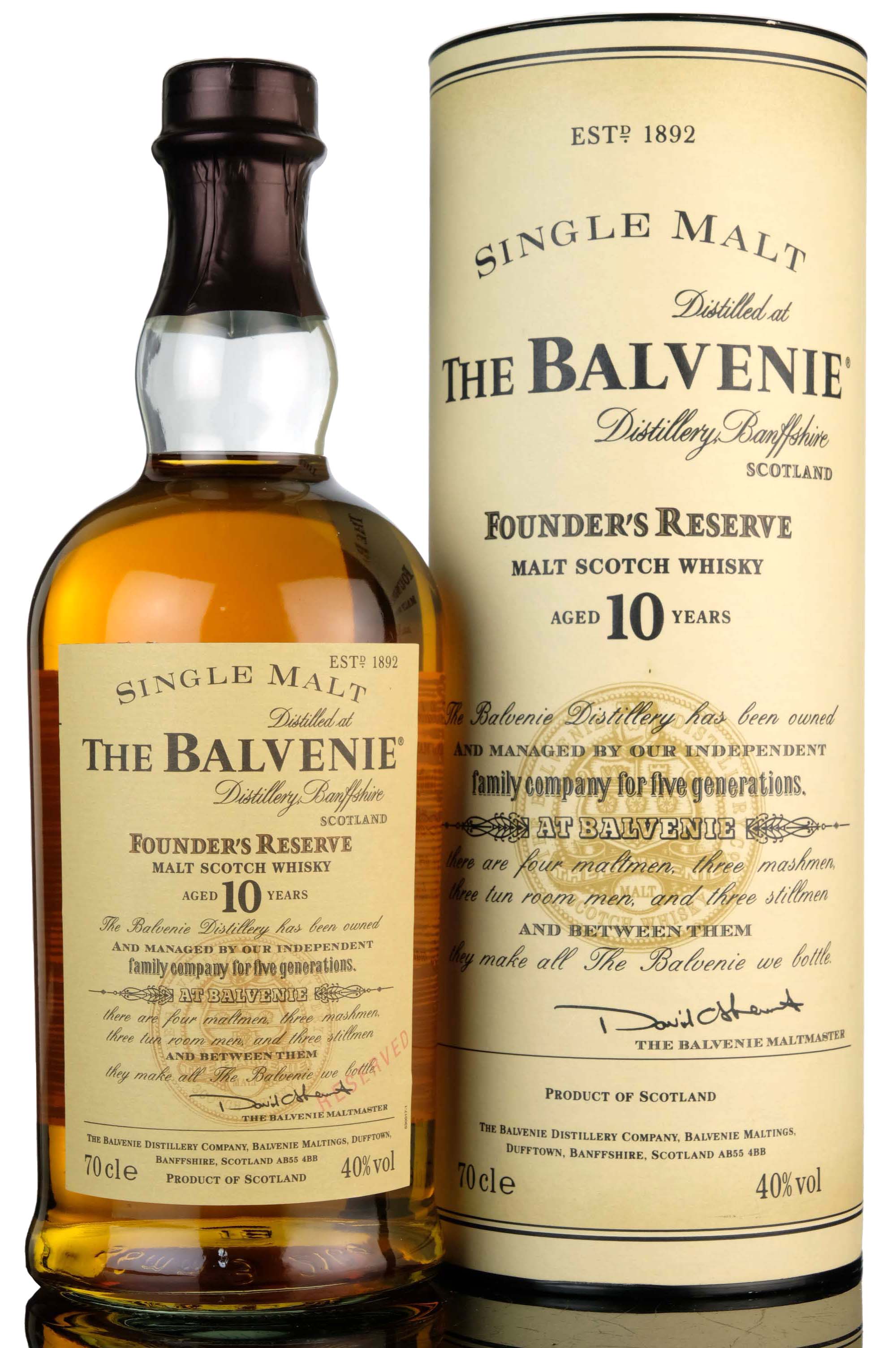 Balvenie 10 Year Old - Founders Reserve - Pre 2009
