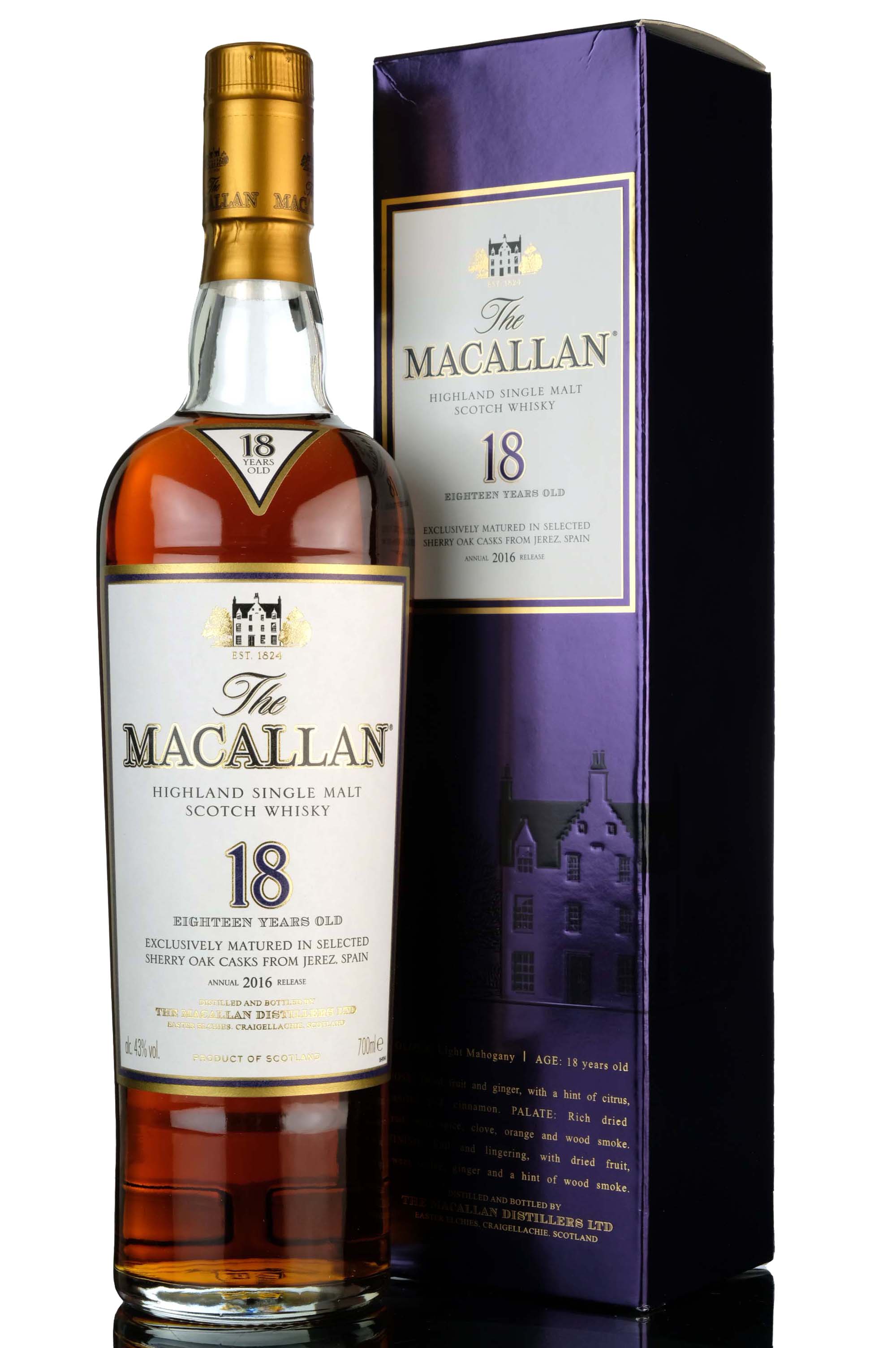 Macallan 18 Year Old - Sherry Cask - 2016 Release