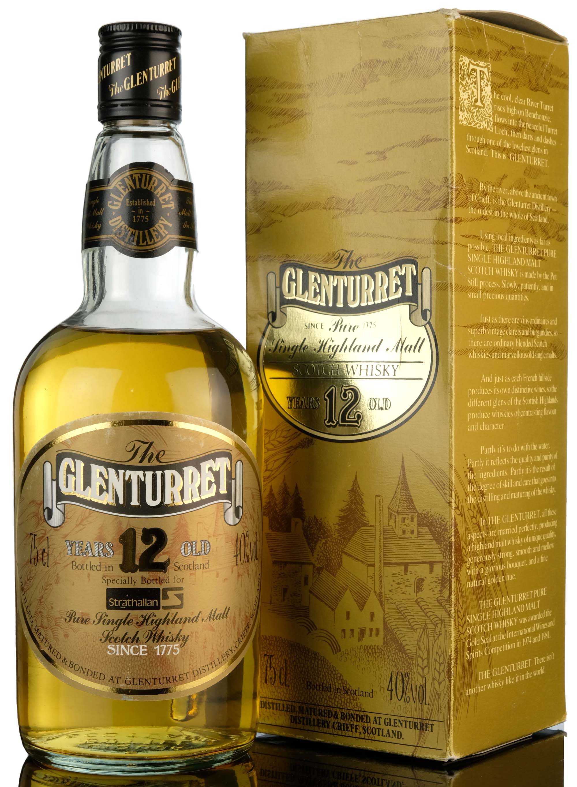 Glenturret 12 Year Old - 1980s - Bottled For Strathallan