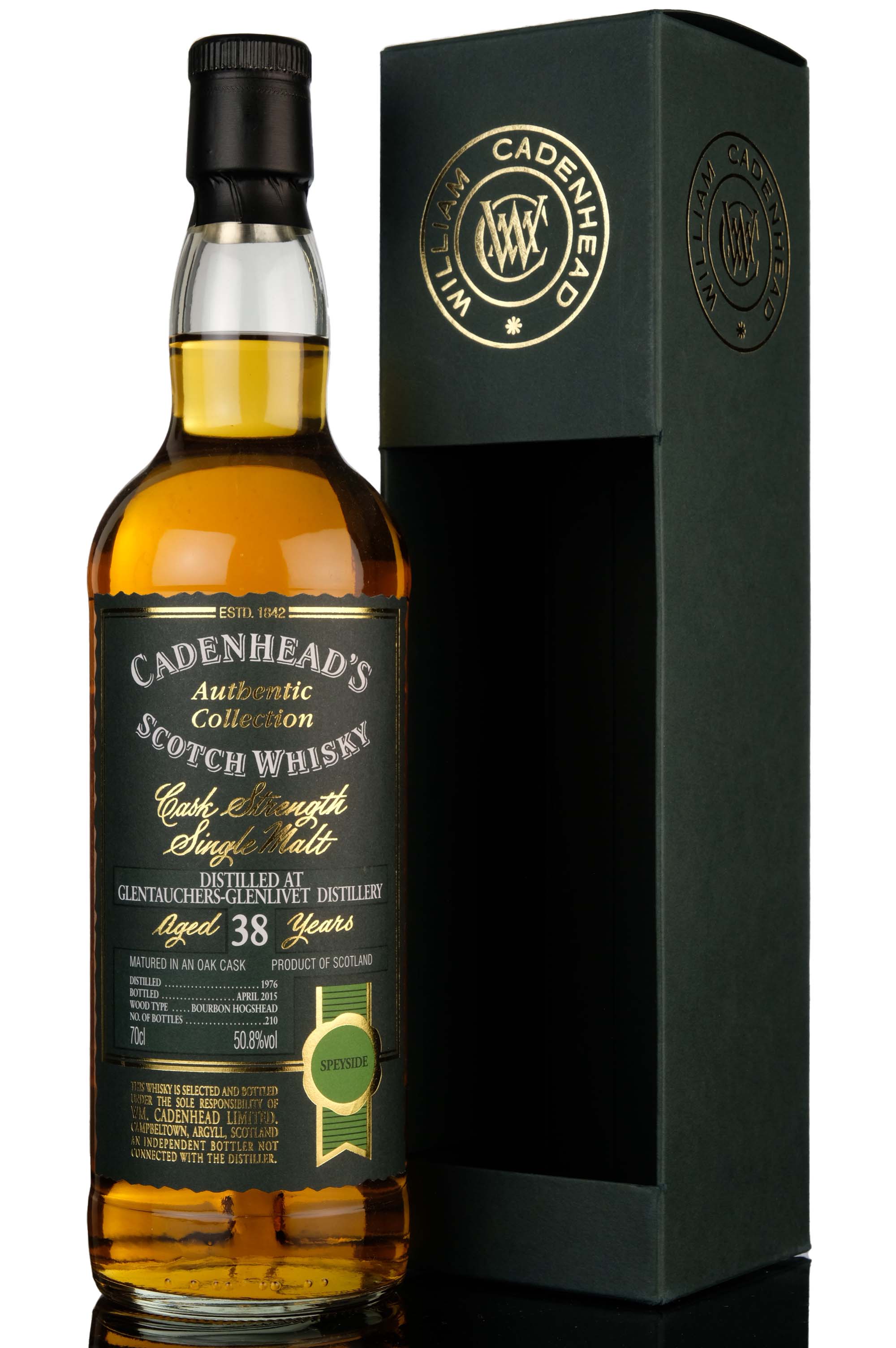 Glentauchers 1976-2015 - 38 Year Old - Cadenheads Authentic Collection - Single Cask