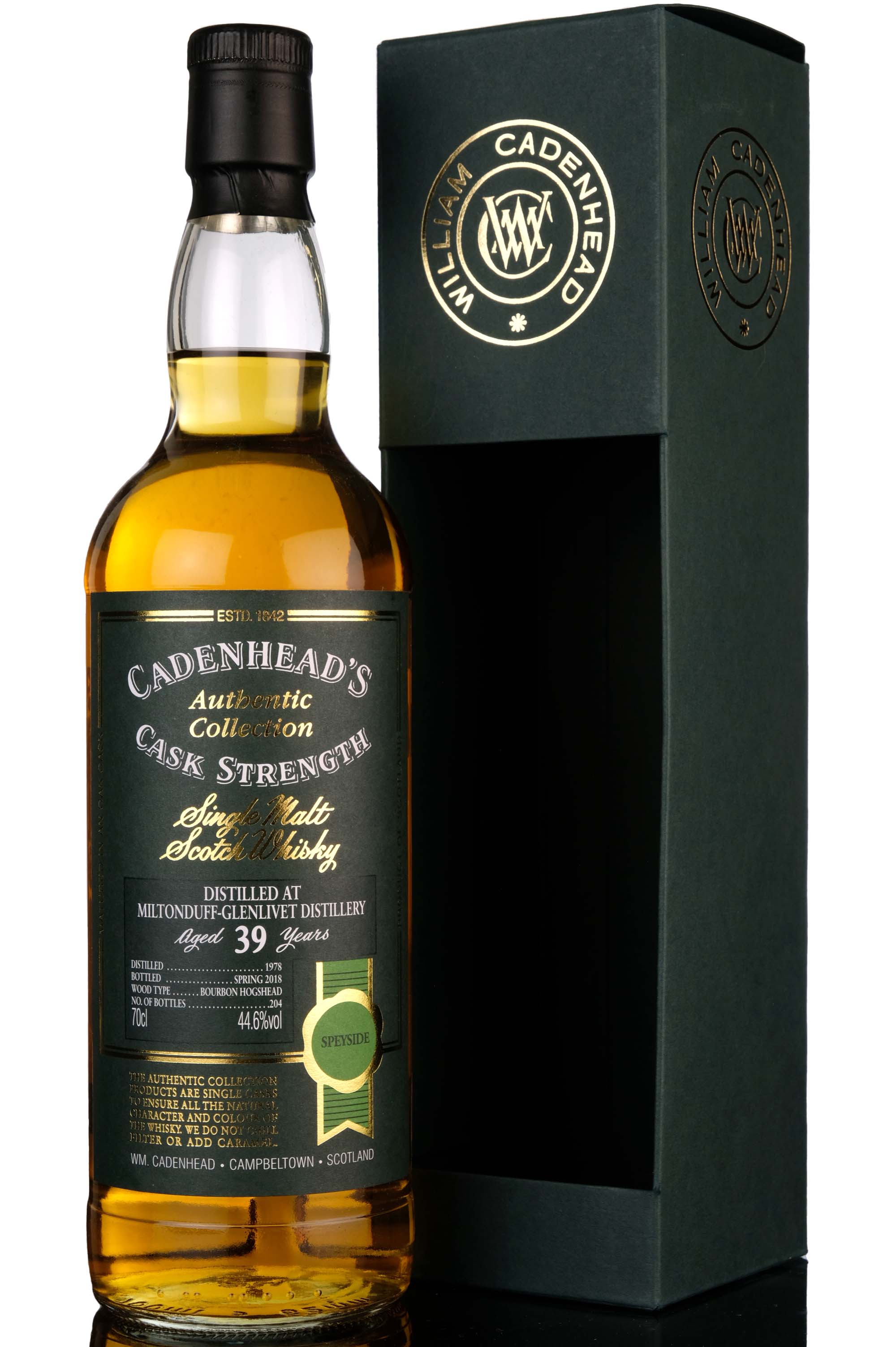 Miltonduff 1978-2018 - 39 Year Old - Cadenheads Authentic Collection - Single Cask
