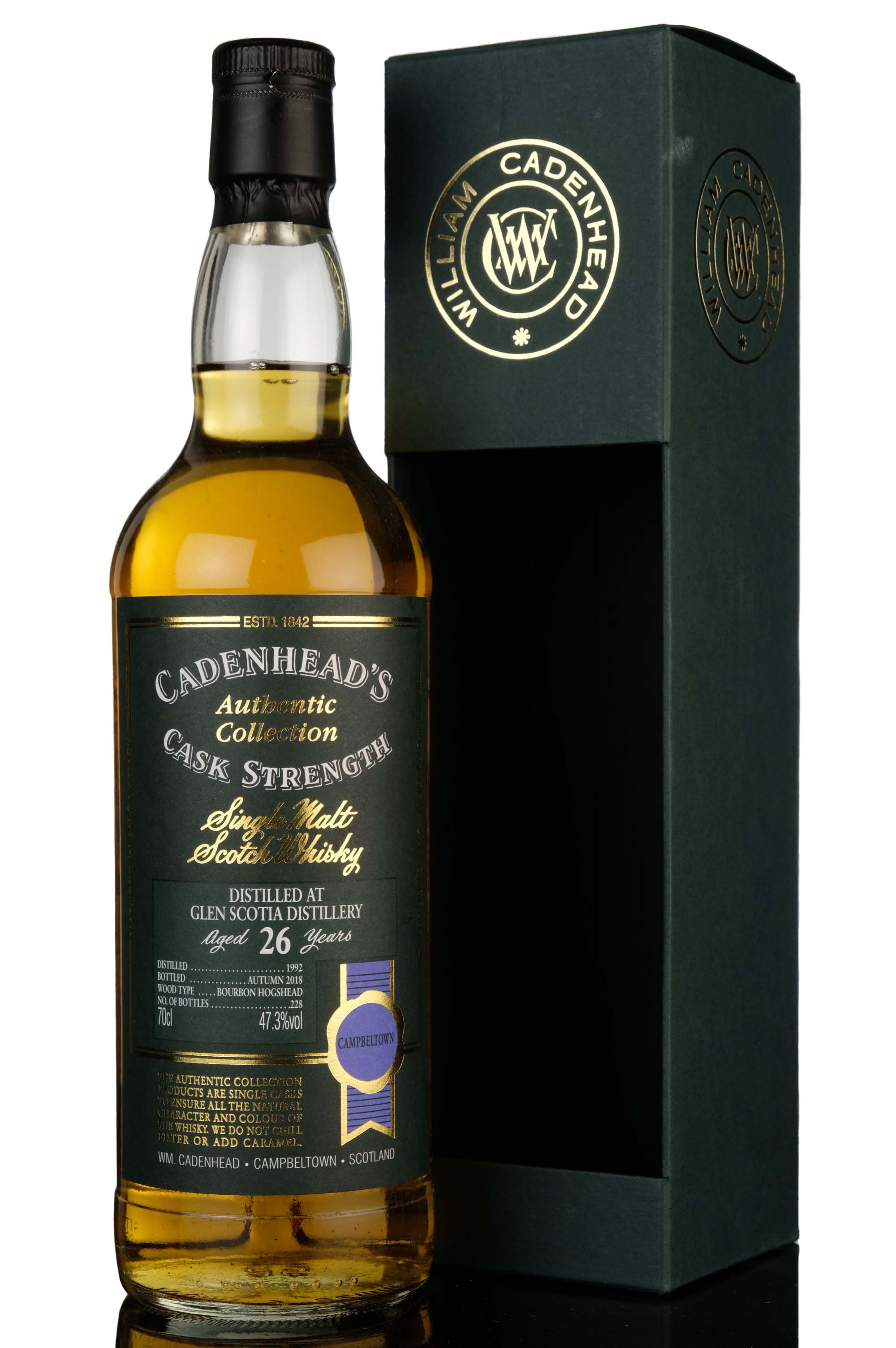 Glen Scotia 1992-2018 - 26 Year Old - Cadenheads Authentic Collection - Single Cask