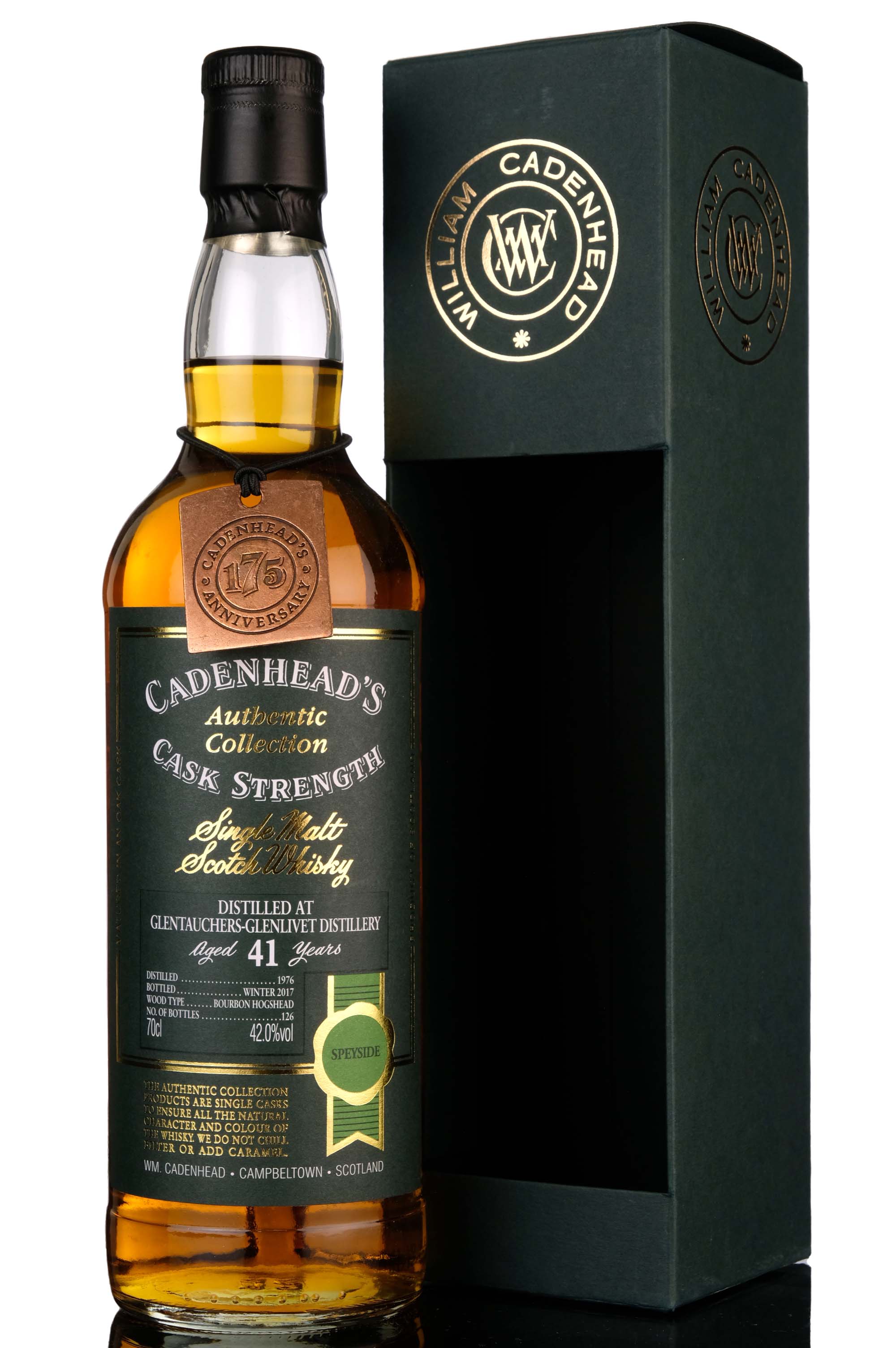 Glentauchers 1976-2017 - 41 Year Old - Cadenheads Authentic Collection - Single Cask