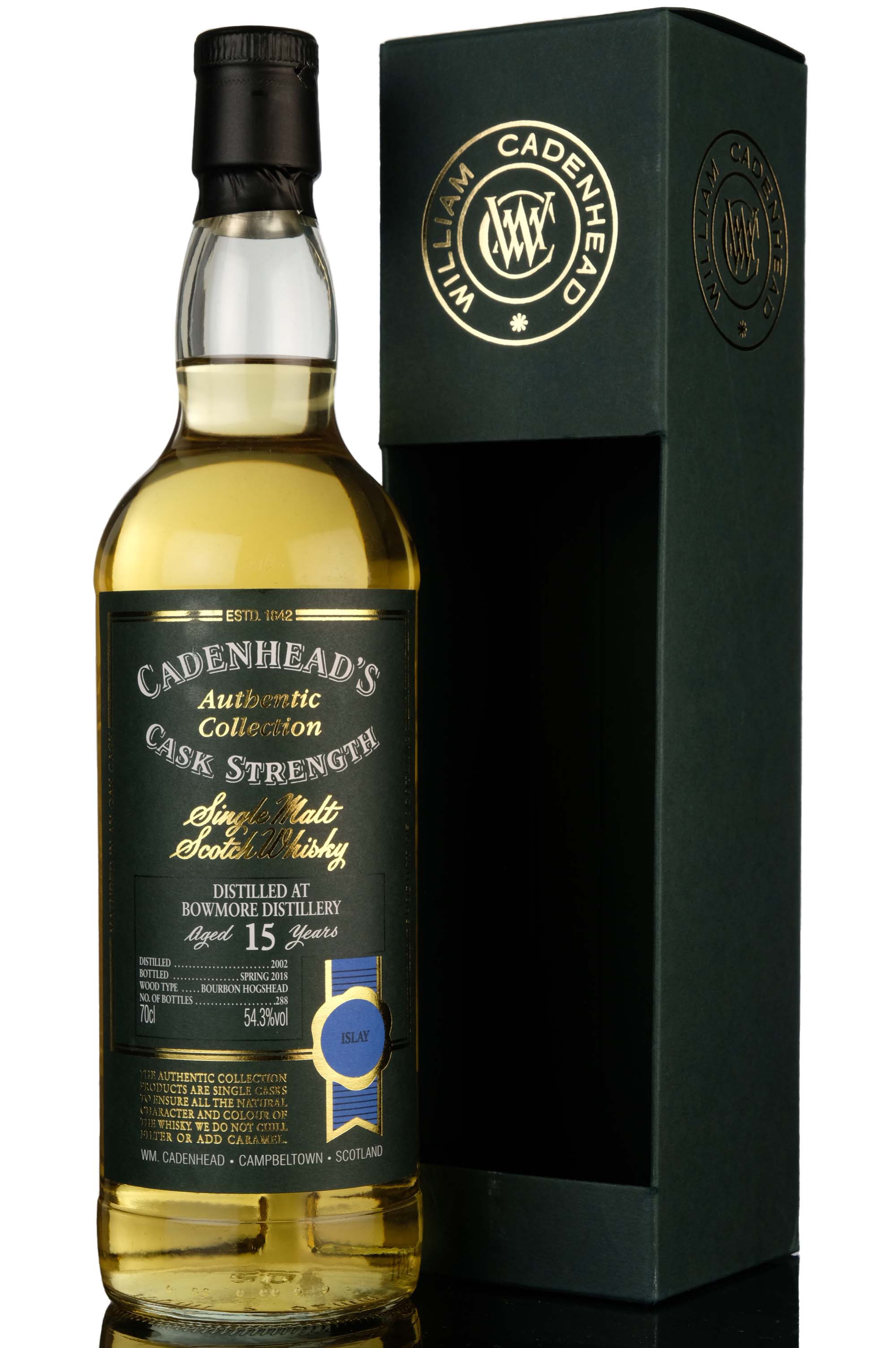 Bowmore 2002-2018 - 15 Year Old - Cadenheads Authentic Collection - Single Cask