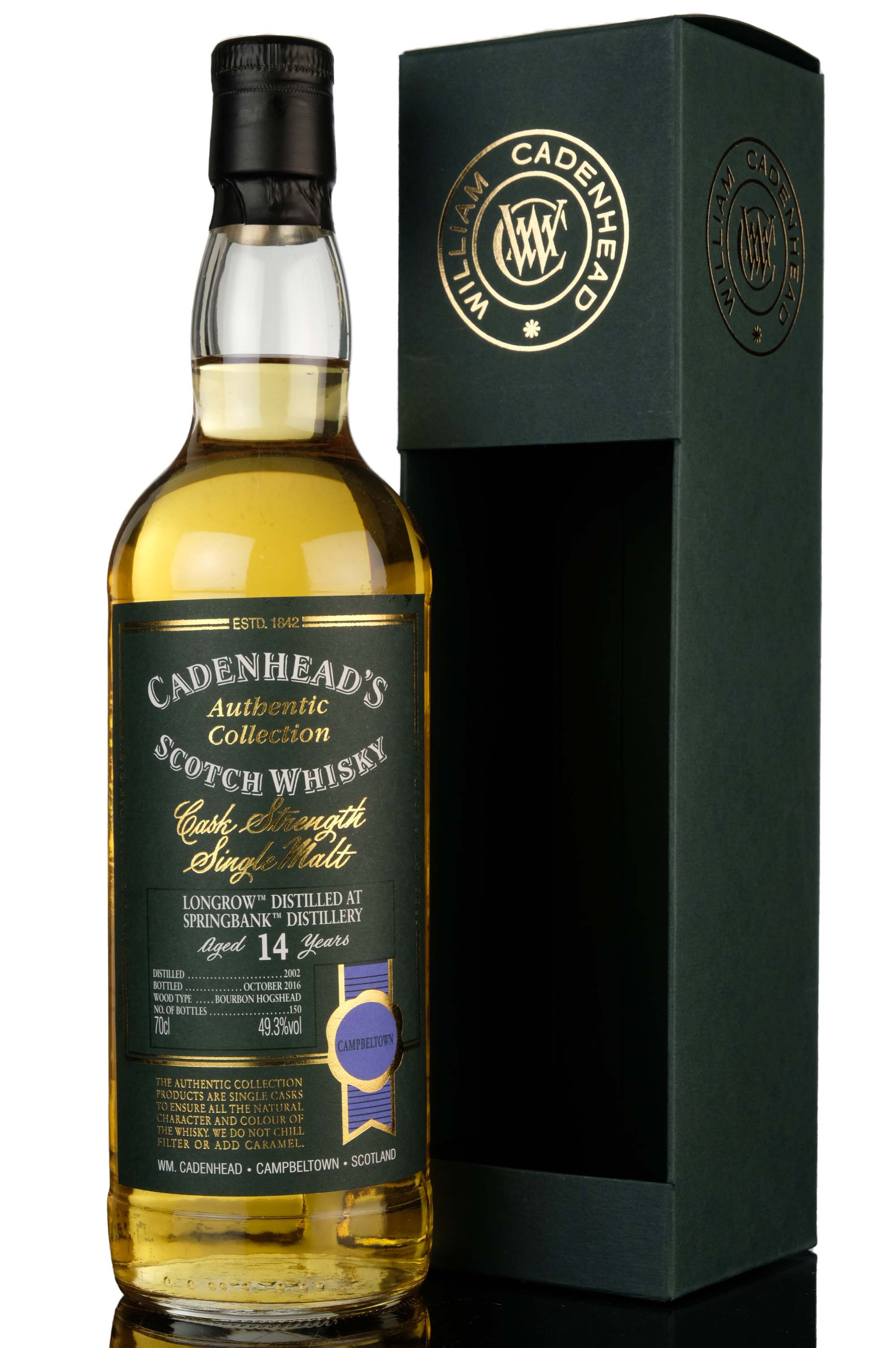 Longrow 2002-2016 - 14 Year Old - Cadenheads Authentic Collection - Single Cask