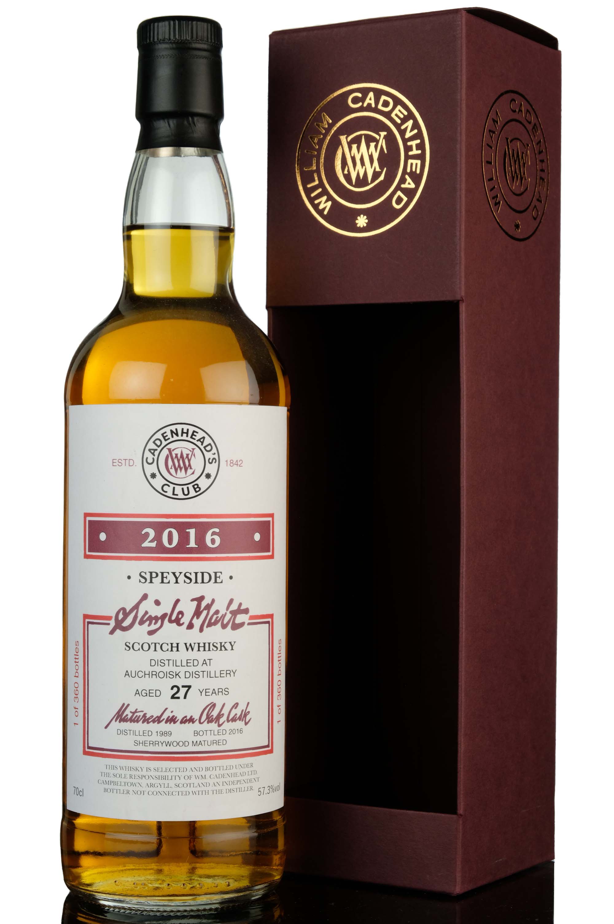 Auchroisk 1989-2016 - 27 Year Old - Cadenheads Club - Single Cask