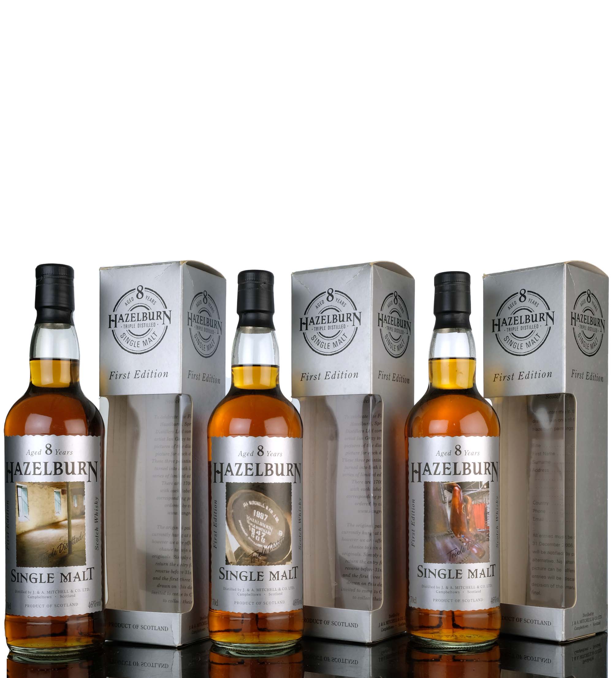Hazelburn 8 Year Old - First Edition - 2005 Release - Full Set