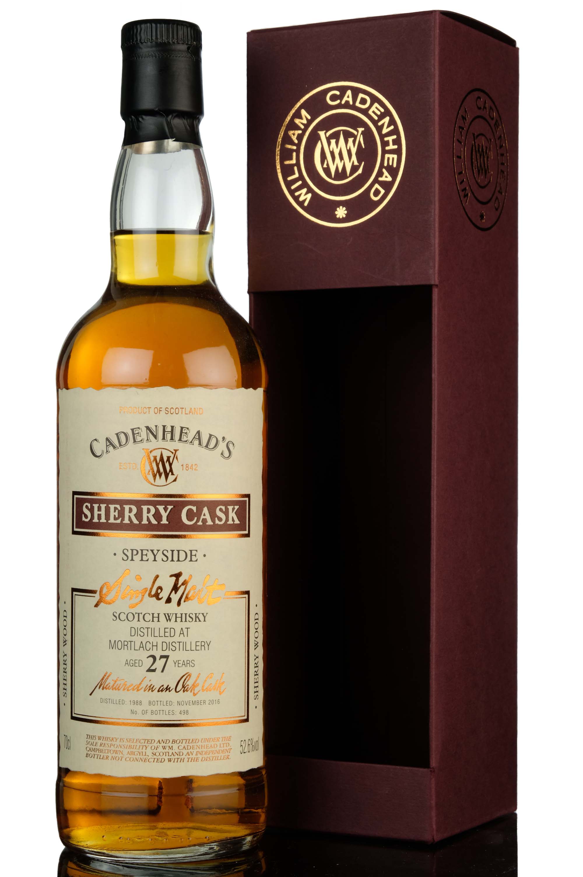 Mortlach 1988-2016 - 27 Year Old - Cadenheads Sherry Cask - Single Cask