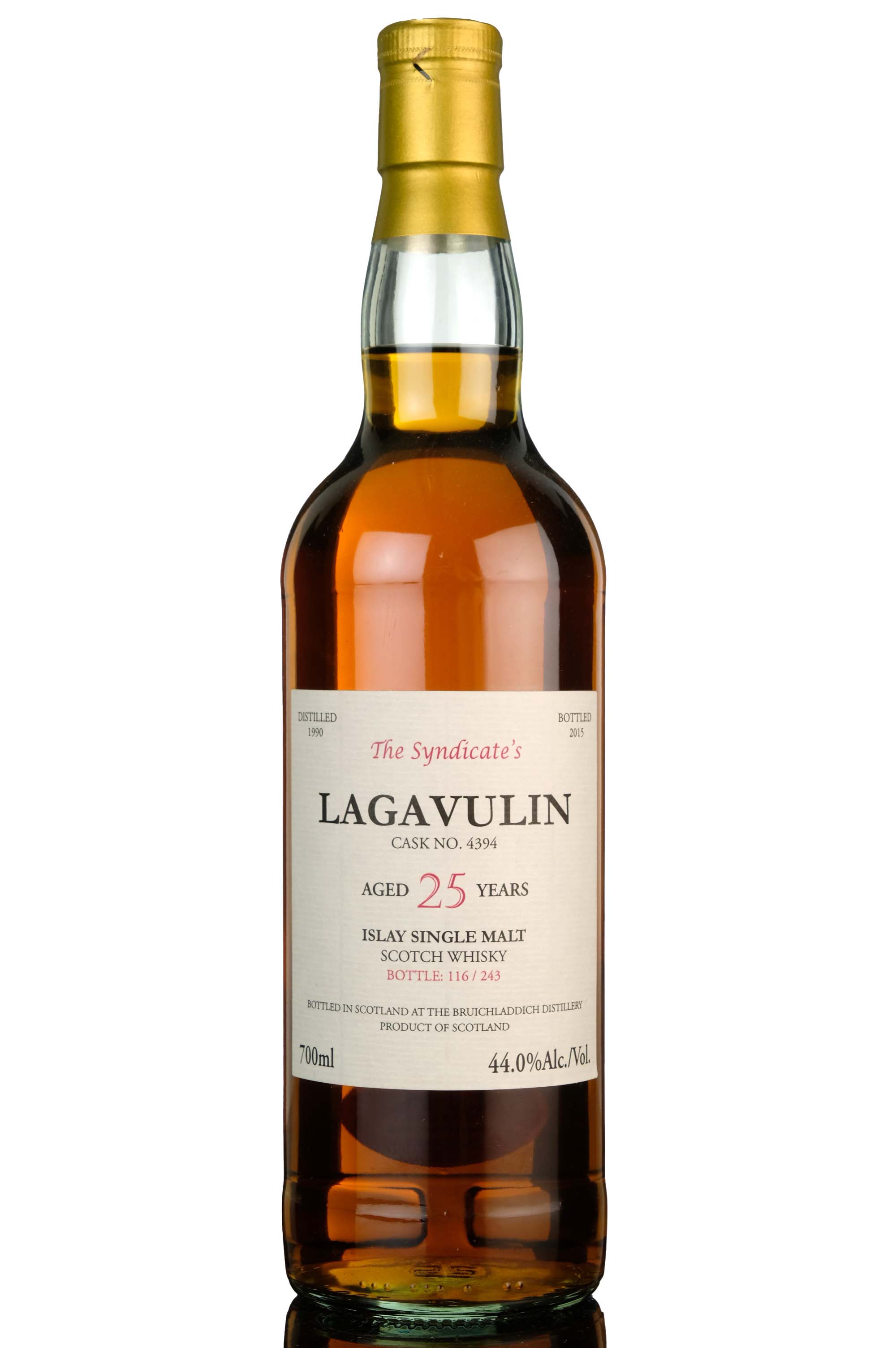 Lagavulin 1990-2015 - 25 Year Old - The Syndicates - Single Cask 4394