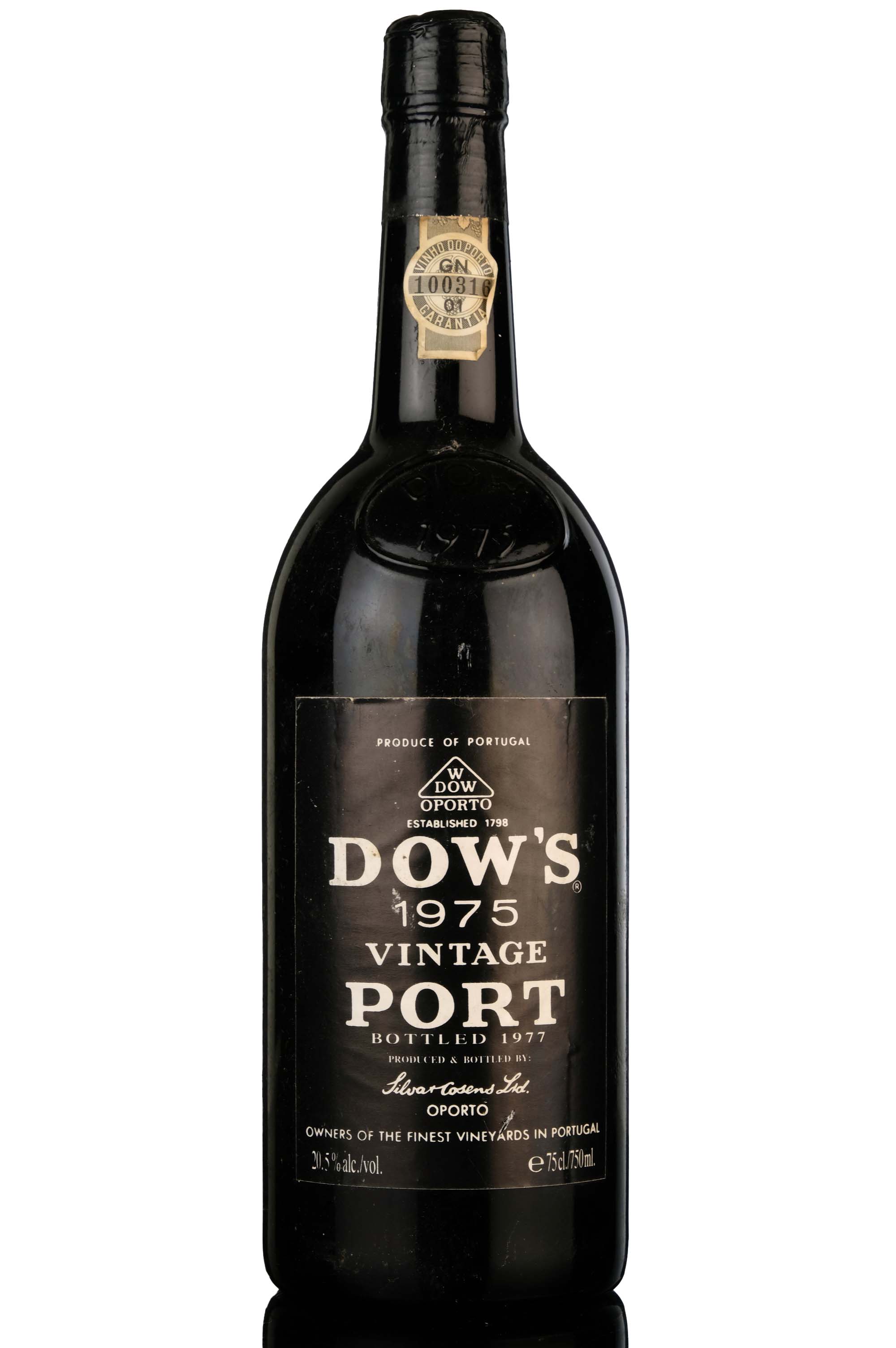 Dows 1975 Vintage Port - Bottled 1977
