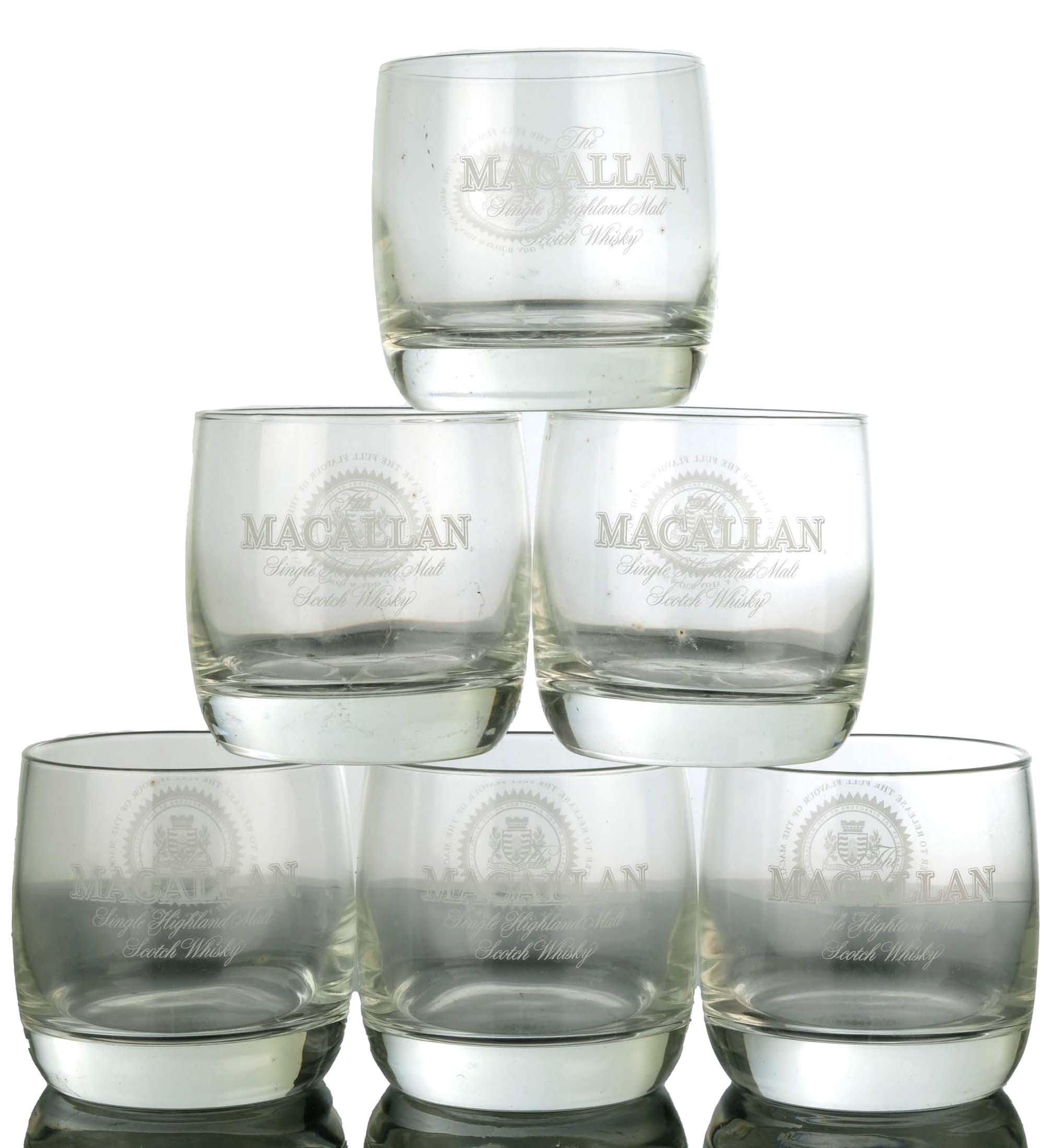 6 x Macallan Tumblers Glasses