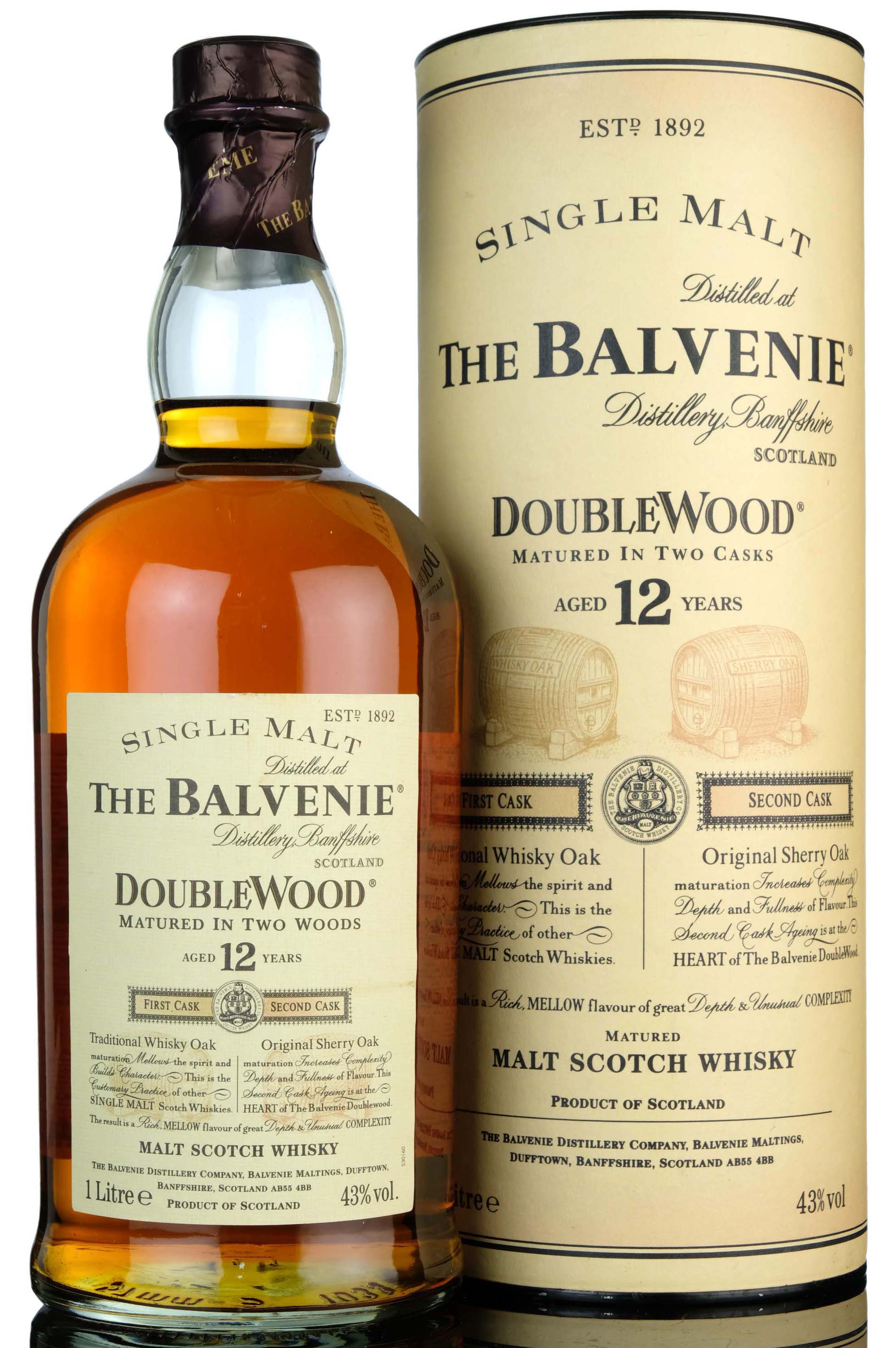 Balvenie 12 Year Old - Doublewood - 1 Litre