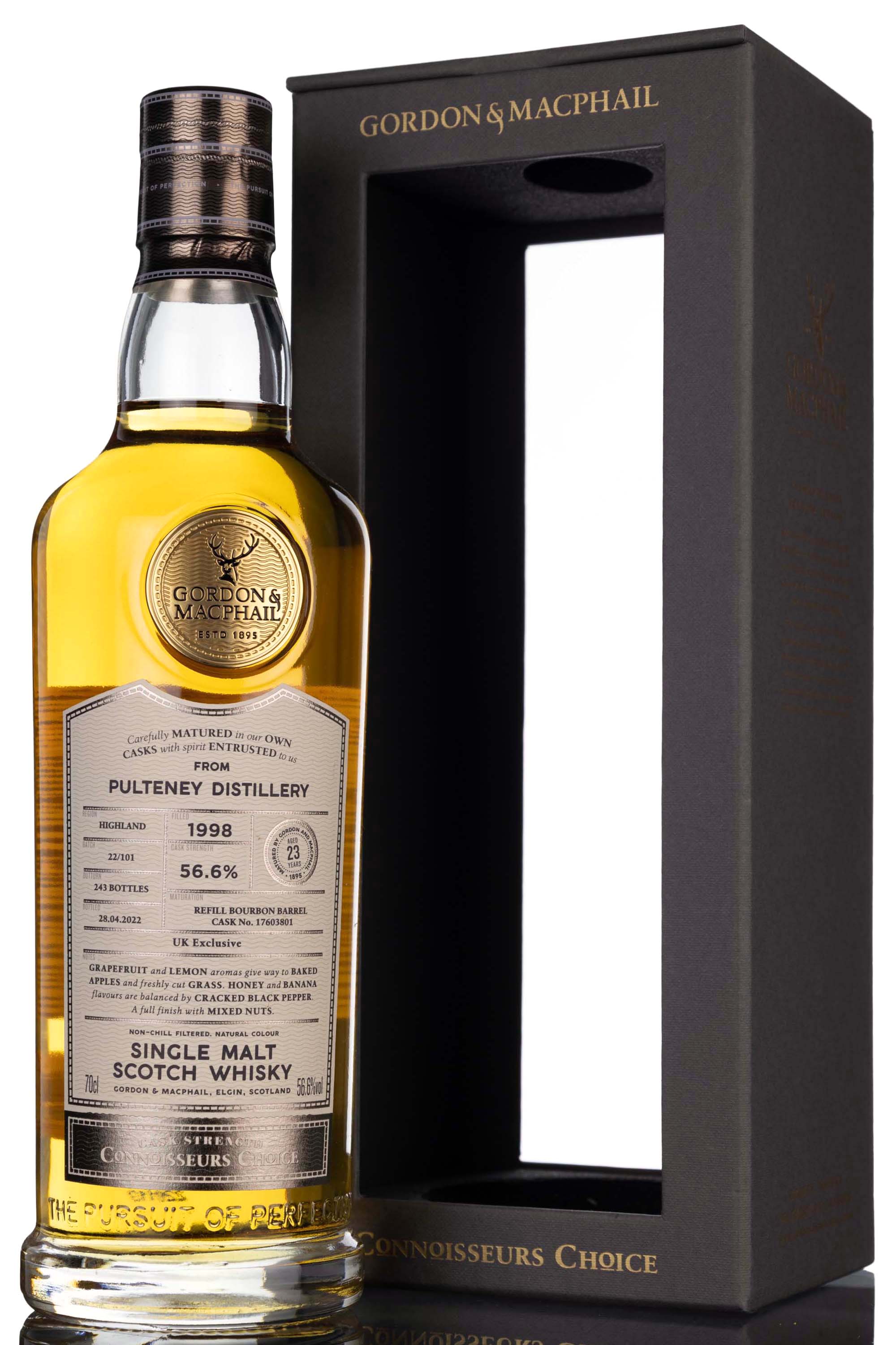 Pulteney 1998-2022 - 23 Year Old - Gordon & MacPhail - Connoisseurs Choice Cask Strength -