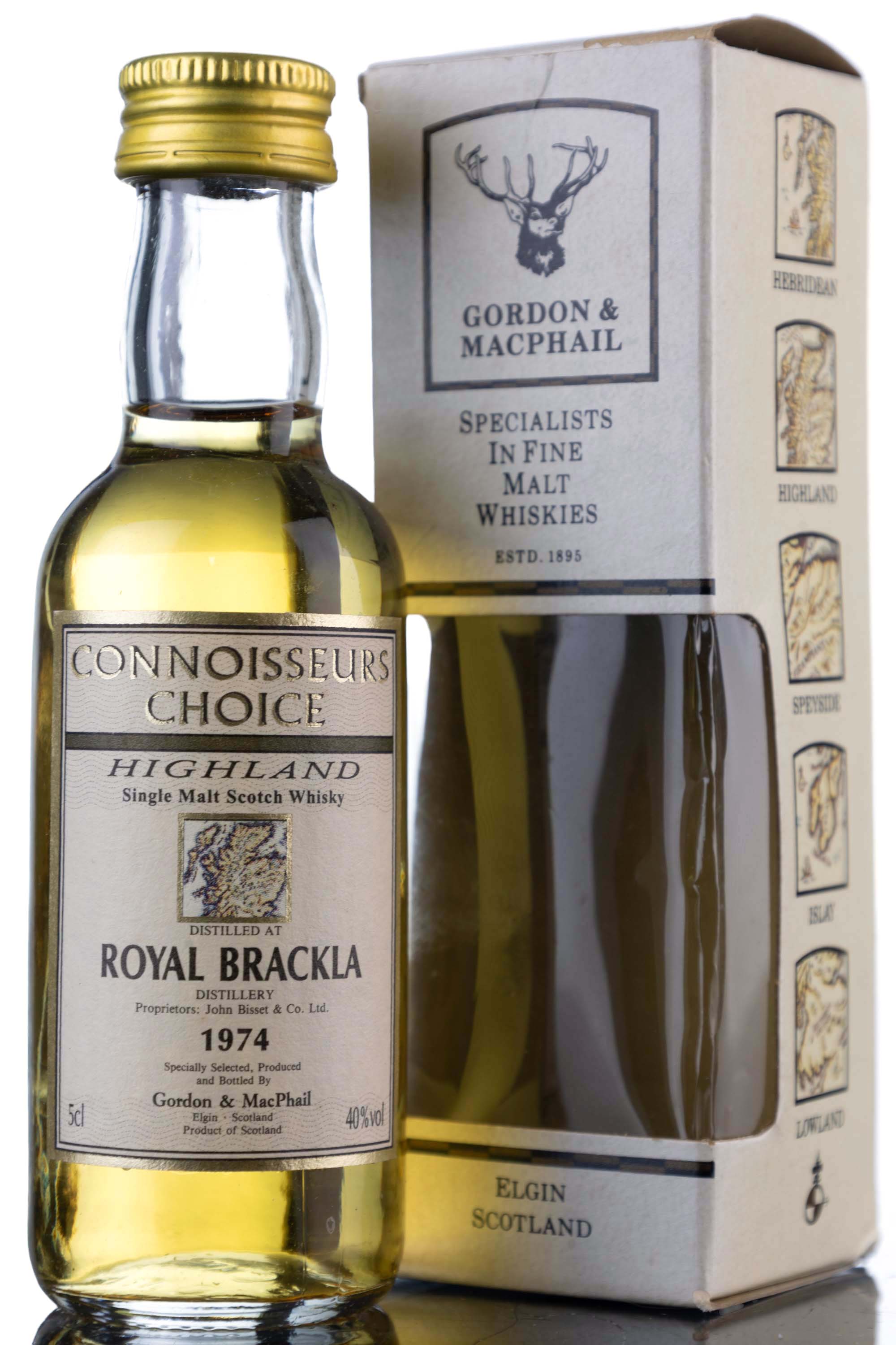Royal Brackla 1974 - Gordon & MacPhail - Connoisseurs Choice - Miniature