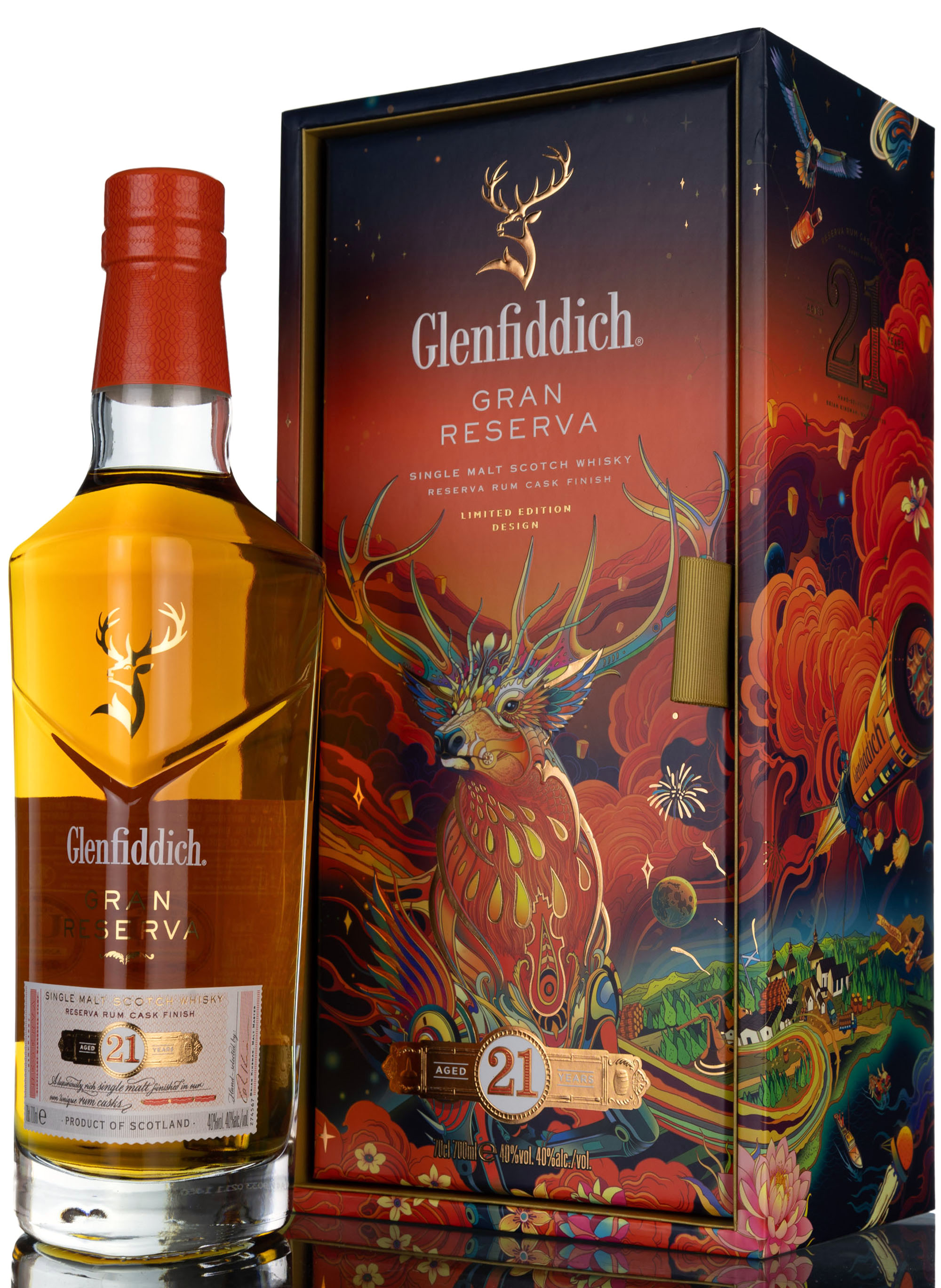 Glenfiddich 21 Year Old - Reserva Rum Cask Finish - Chinese New Year 2024 Limited Edition