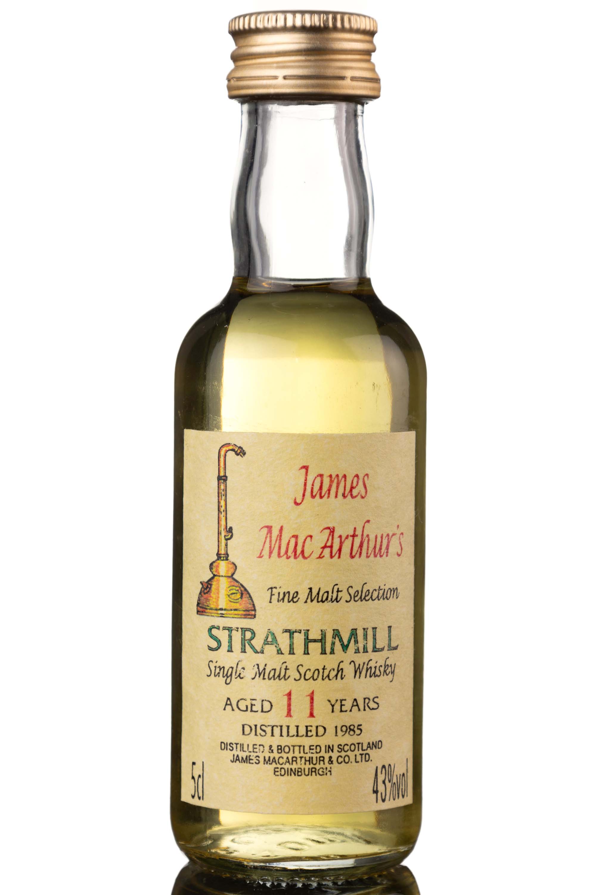 Strathmill 1985 - 11 Year Old - James MacArthur - Fine Malt Selection Miniature