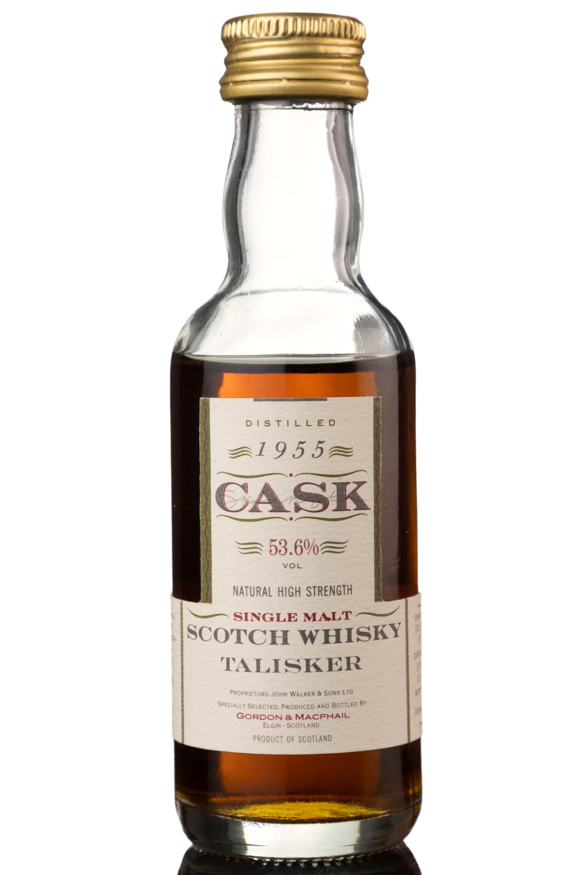 Talisker 1955-1993 - Cask Strength - Gordon & MacPhail - CASK 53.6% - Miniature
