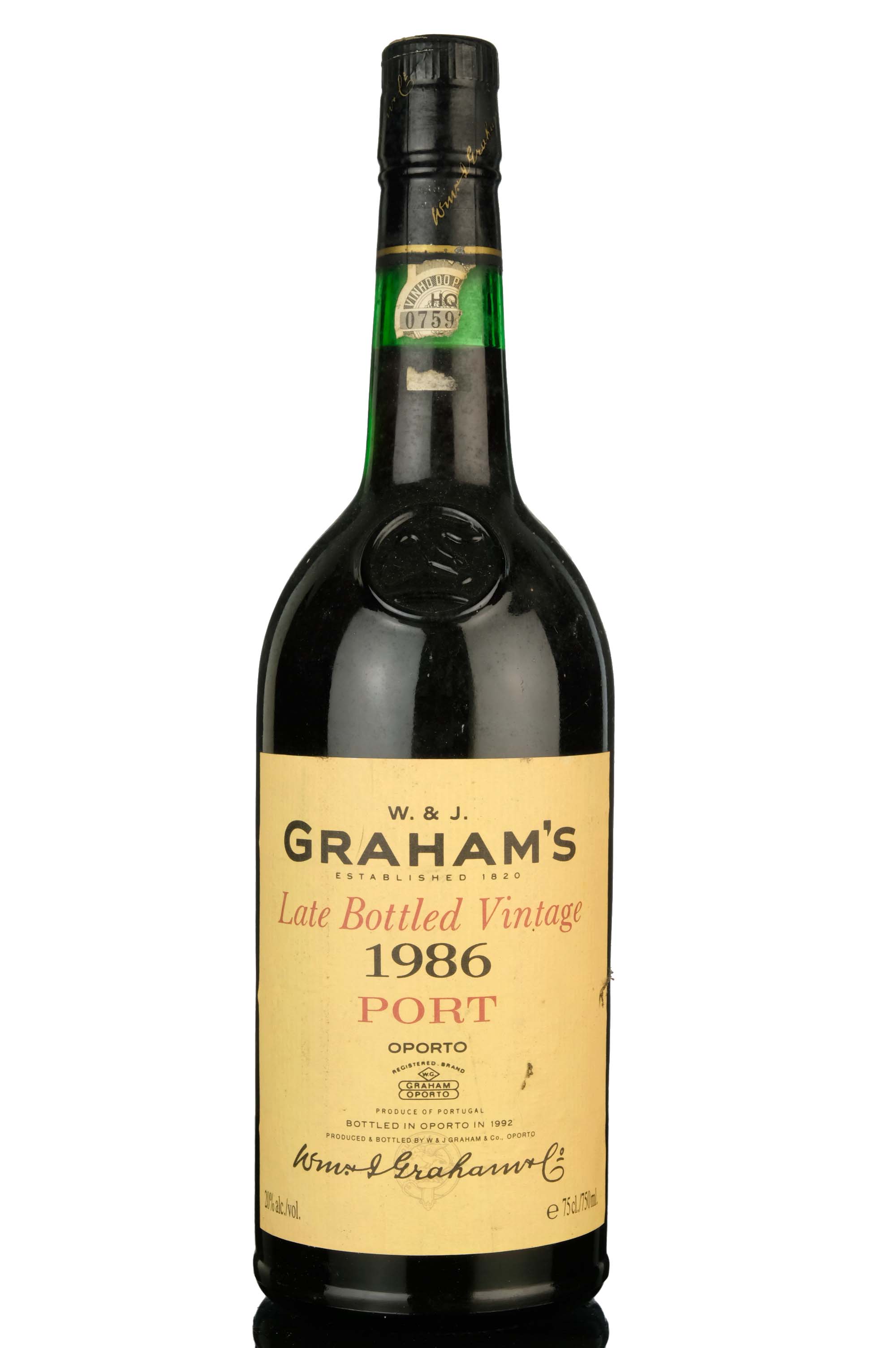 Grahams 1986 Vintage Port - Bottled 1992