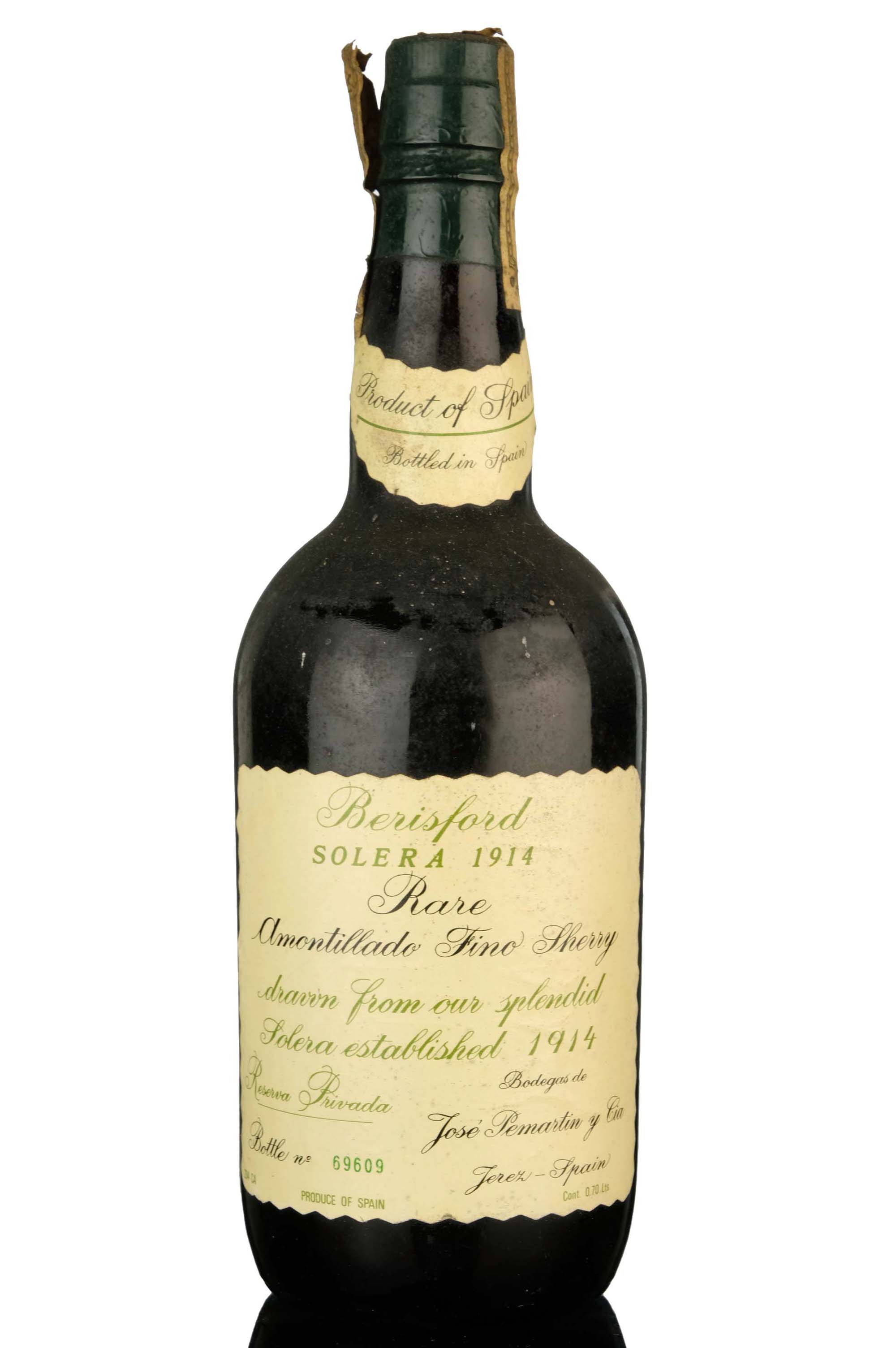 Berisford Solera 1914 Amontillado Fino Sherry - 1970s